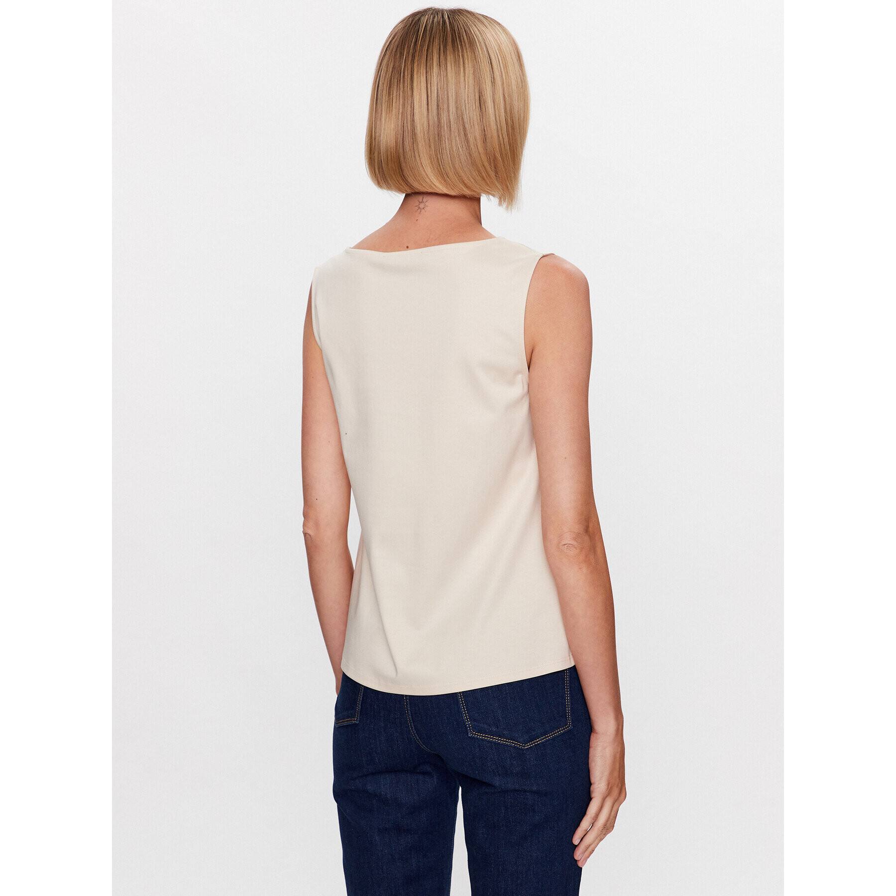 Weekend Max Mara Top Sonale 23594609 Écru Regular Fit - Pepit.cz