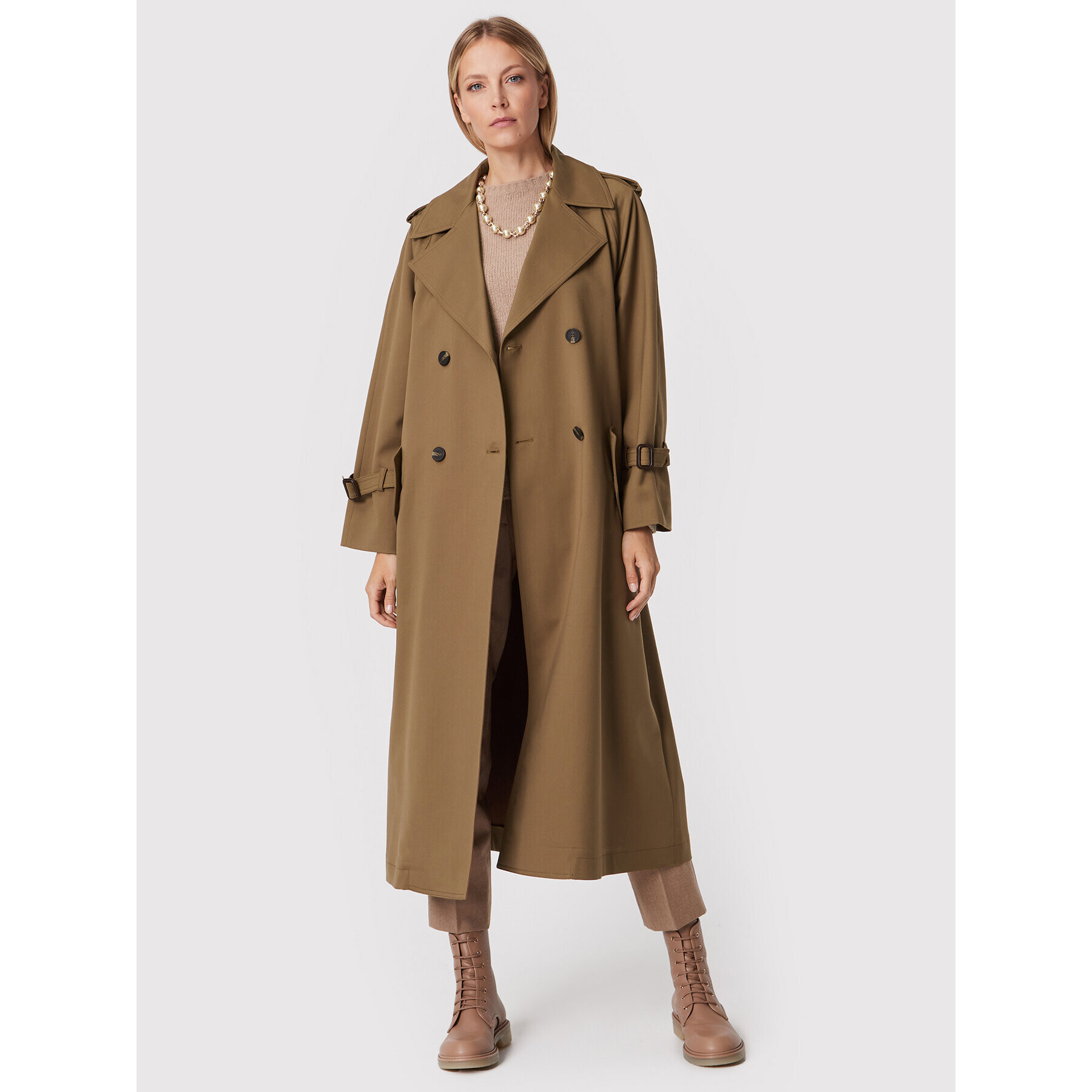 Weekend Max Mara Trenčkot Barni 50260129 Hnědá Regular Fit - Pepit.cz