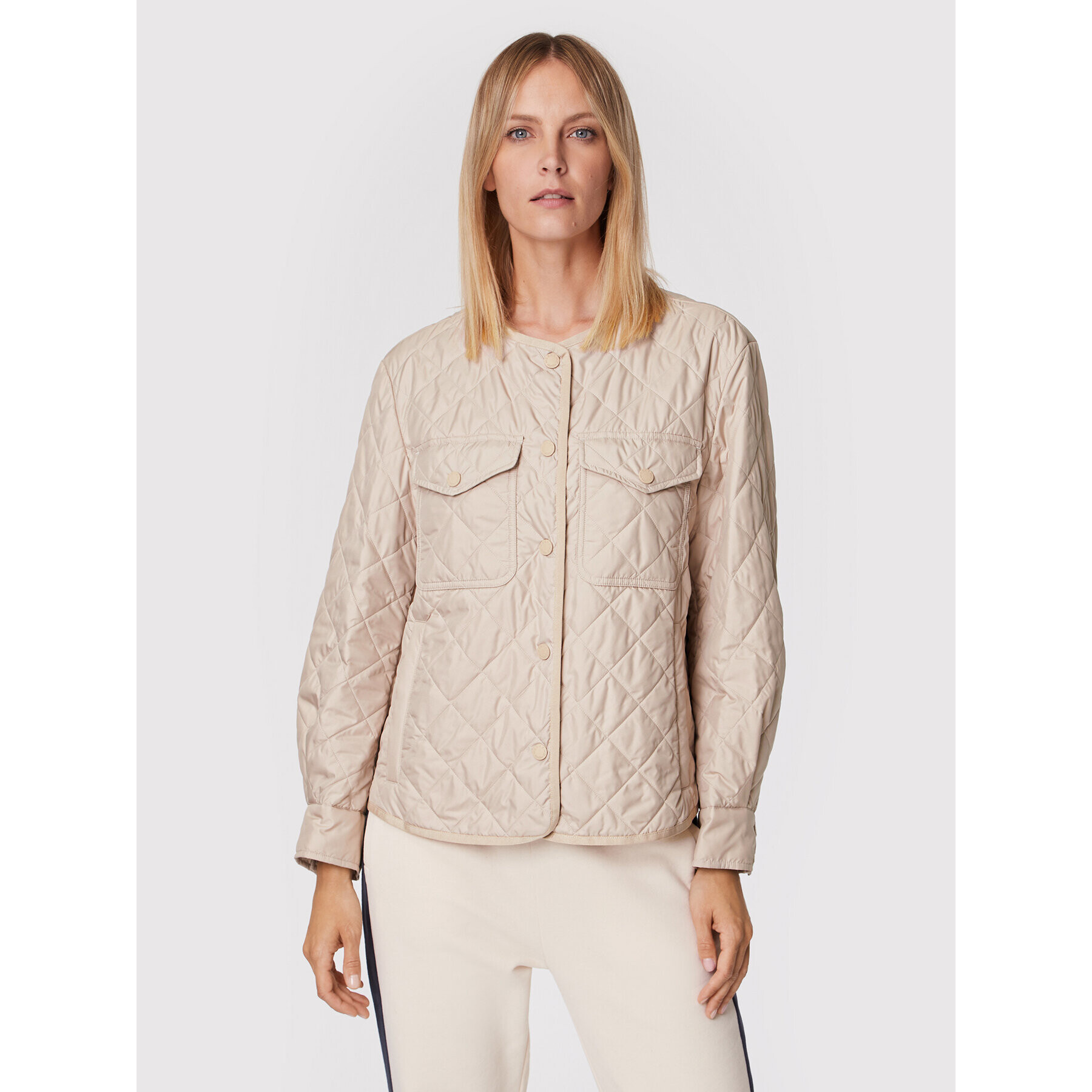 Weekend Max Mara Vatovaná bunda Omero 54860129 Béžová Relaxed Fit - Pepit.cz