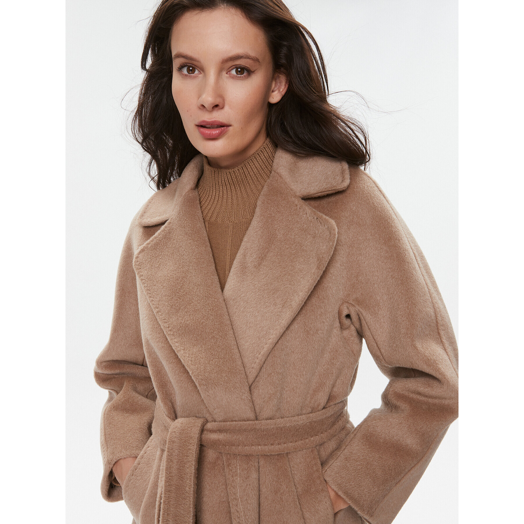 Weekend Max Mara Vlněný kabát Tempera 2350161233650 Hnědá Regular Fit - Pepit.cz