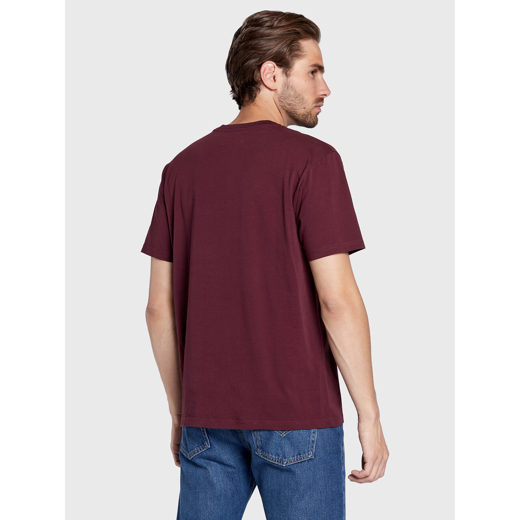 Wood Wood T-Shirt Ace 10235702-2222 Bordó Standard Fit - Pepit.cz