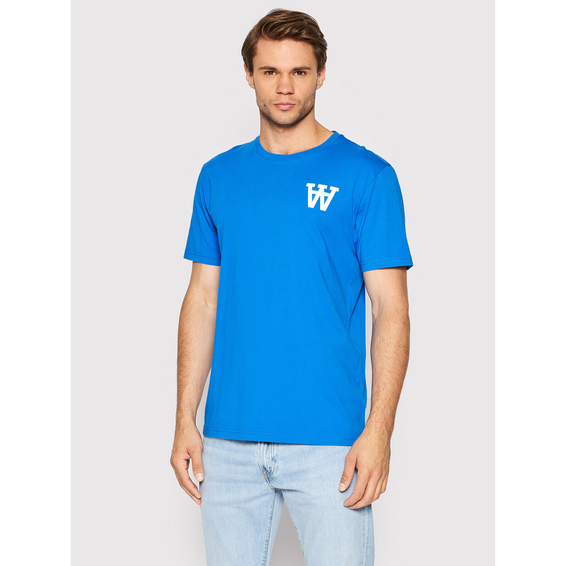 Wood Wood T-Shirt Ace 10295702-2222 Modrá Regular Fit - Pepit.cz