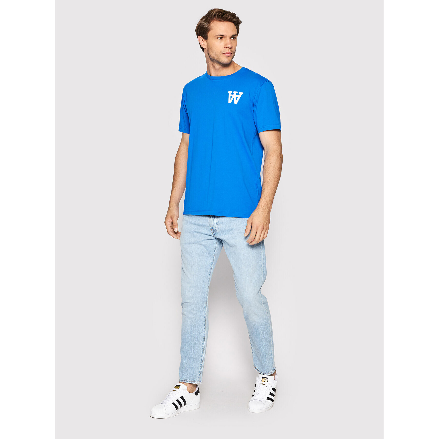 Wood Wood T-Shirt Ace 10295702-2222 Modrá Regular Fit - Pepit.cz