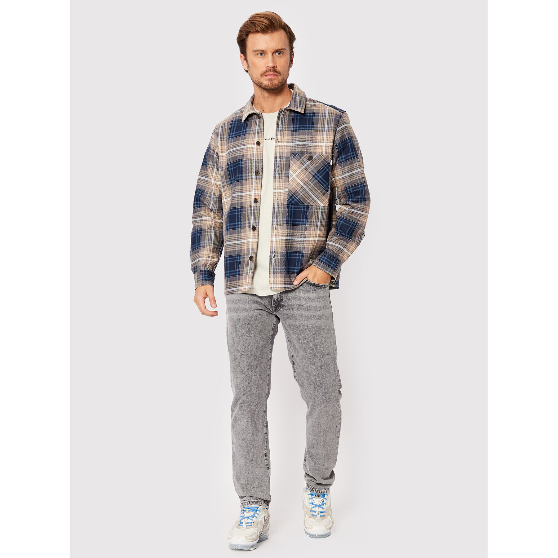 Woodbird Jeansy Doc 2236-104 Šedá Regular Fit - Pepit.cz