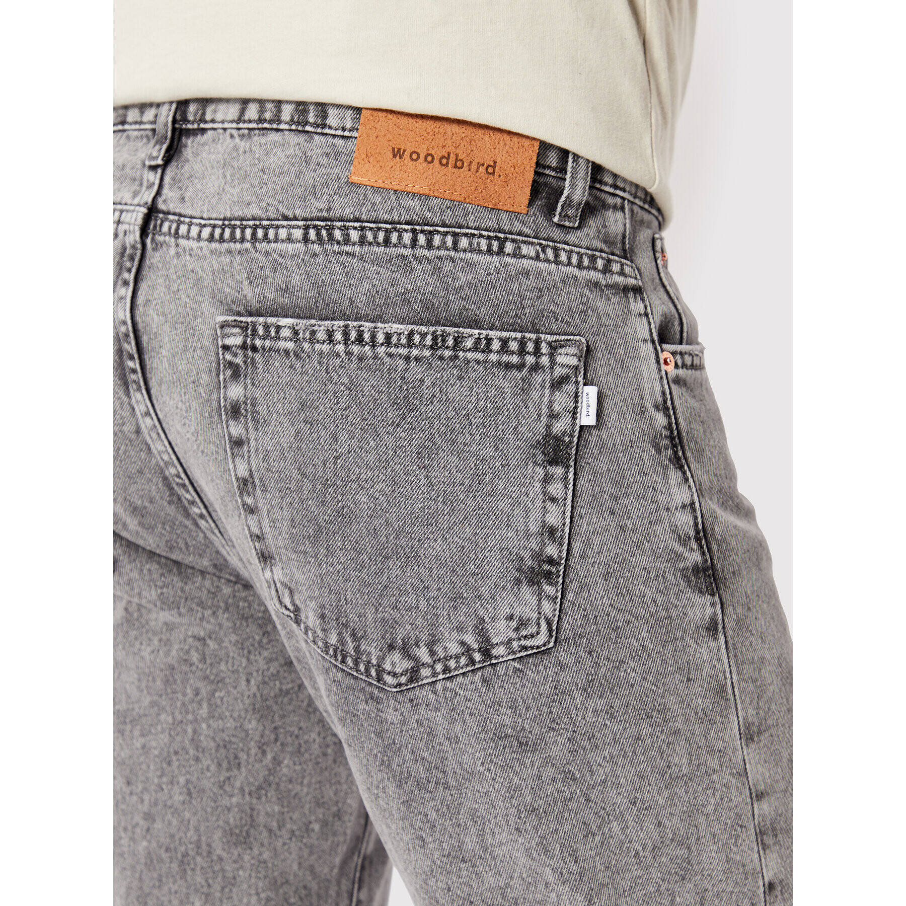 Woodbird Jeansy Doc 2236-104 Šedá Regular Fit - Pepit.cz