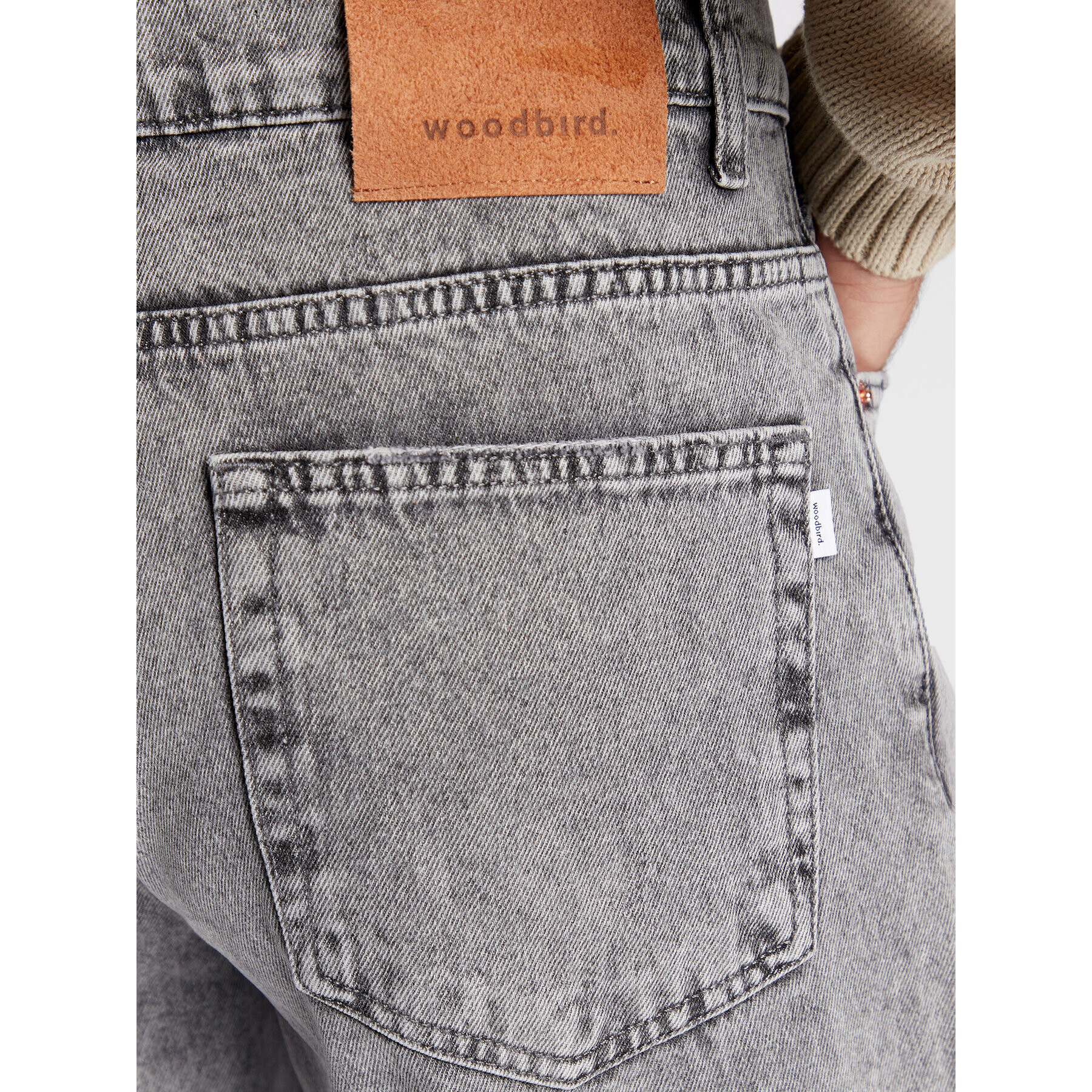 Woodbird Jeansy Leroy 2236-105 Šedá Relaxed Fit - Pepit.cz