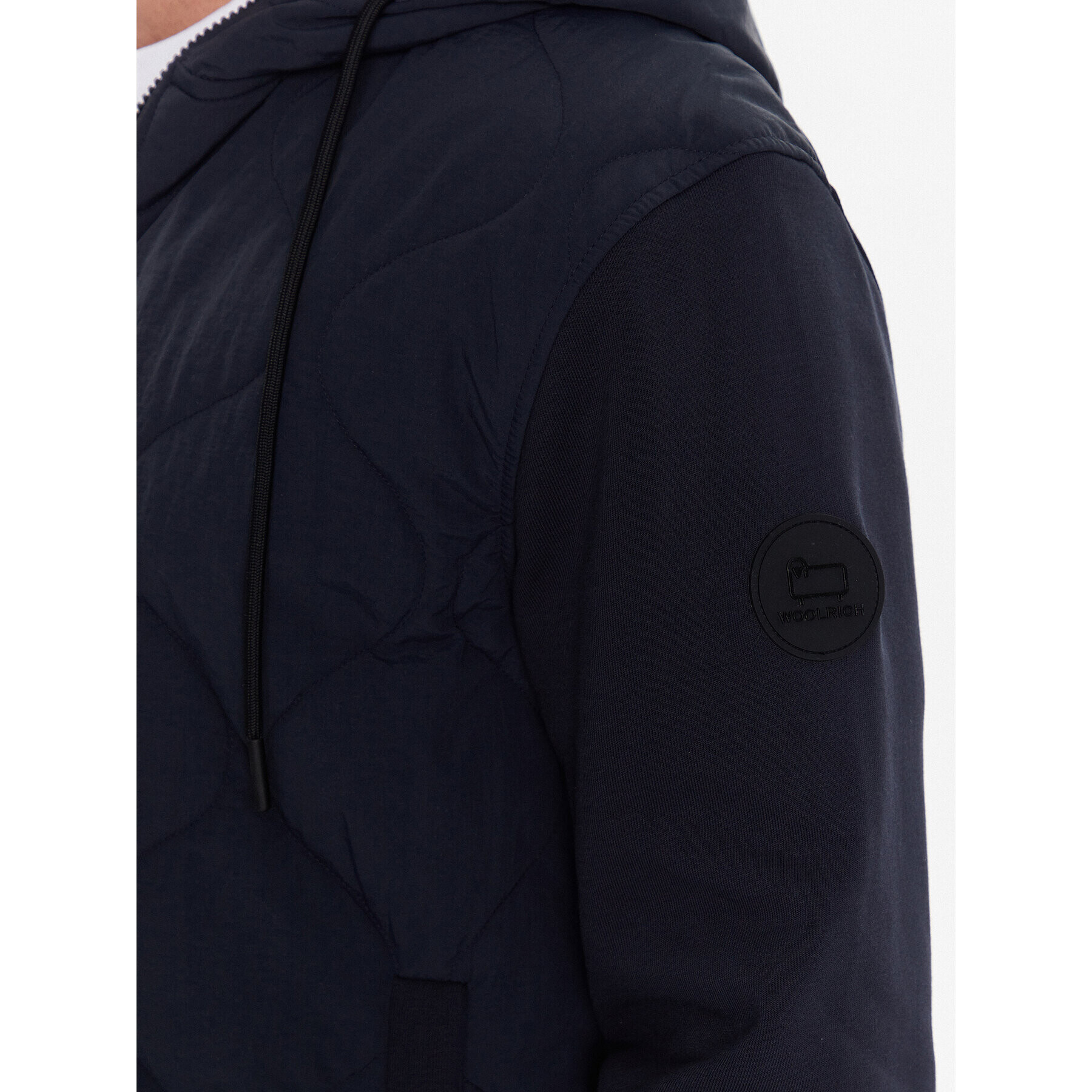 Woolrich Bunda pro přechodné období Hybrid Mixmedia CFWOSW0178MRUT3164 Tmavomodrá Regular Fit - Pepit.cz