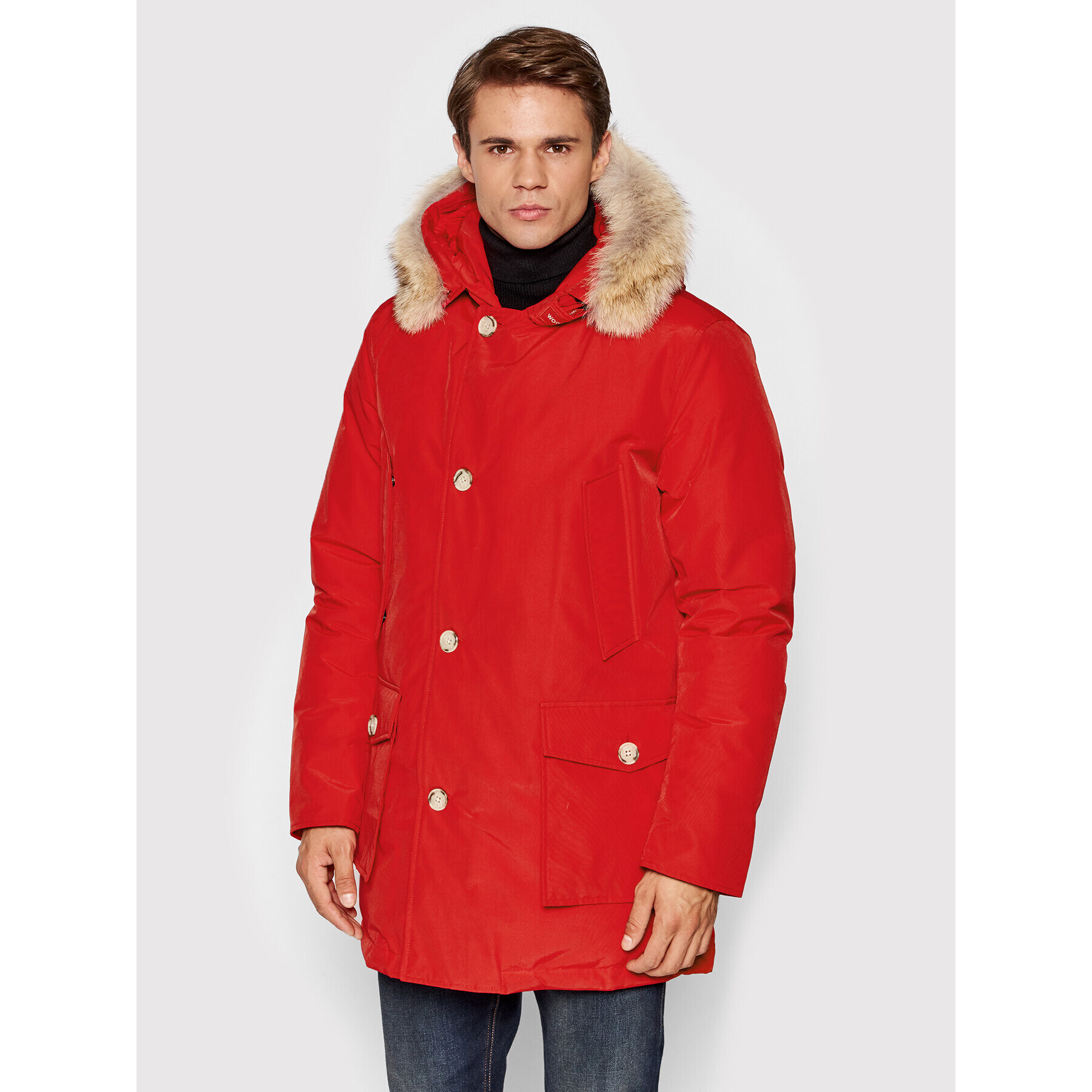 Woolrich Parka Arctic CFWOOU0482MRUT0001 Červená Regular Fit - Pepit.cz