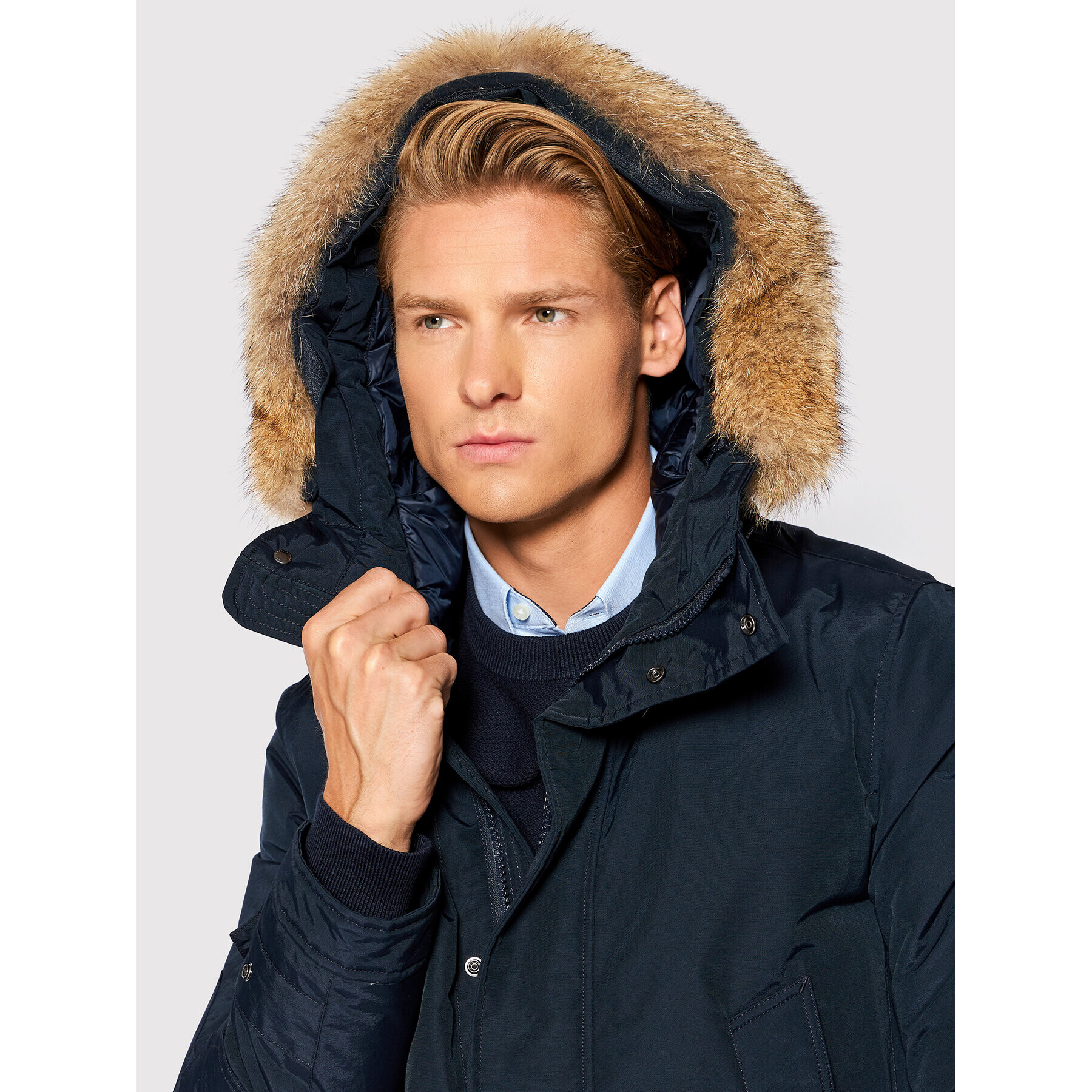 Woolrich Parka Polar CFWOOU0486MRUT0001 Tmavomodrá Regular Fit - Pepit.cz