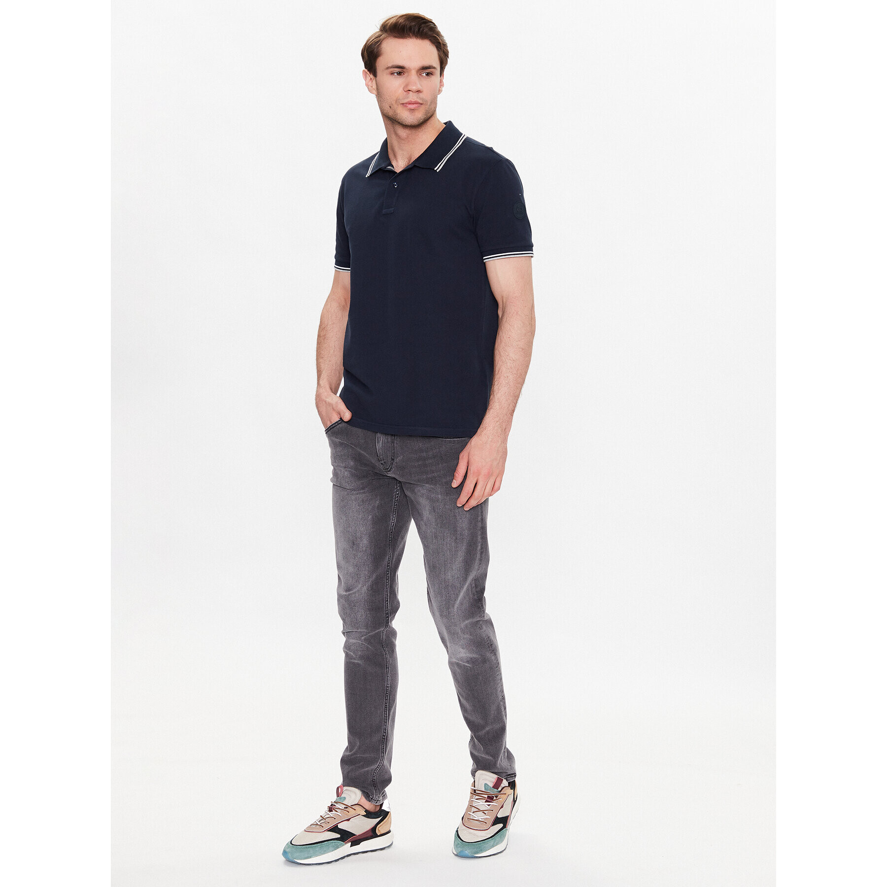 Woolrich Polokošile Monterey CFWOPO0053MRUT2932 Tmavomodrá Regular Fit - Pepit.cz