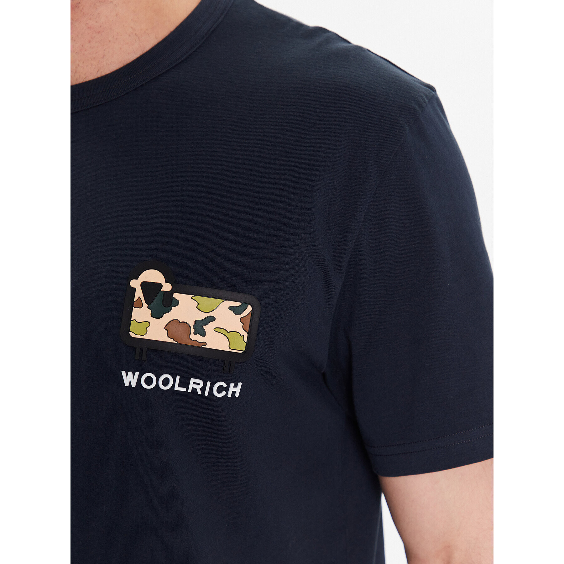 Woolrich T-Shirt Camo Sheep CFWOTE0087MRUT2926 Tmavomodrá Regular Fit - Pepit.cz