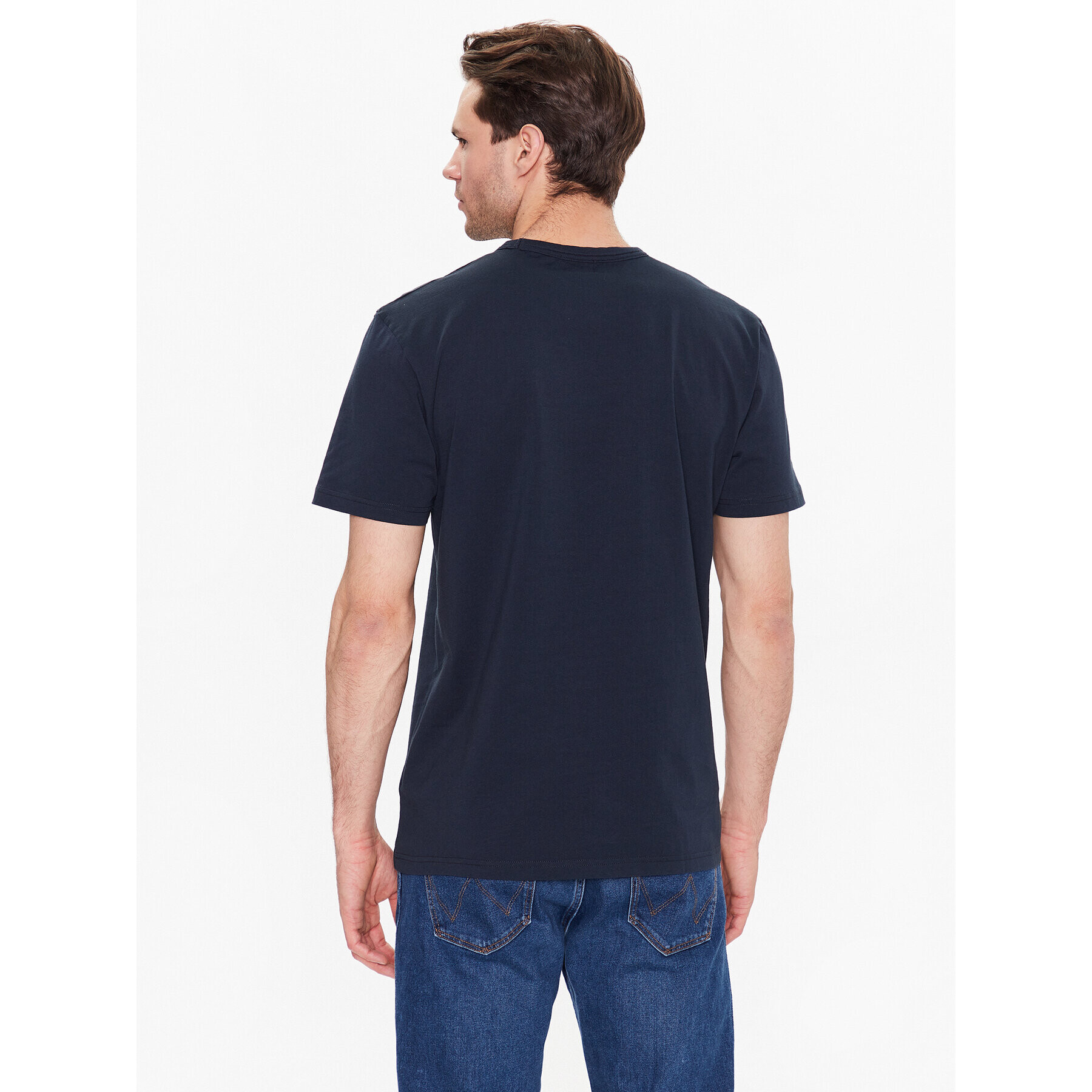 Woolrich T-Shirt Painted Zavikon CFWOTE0099MRUT2926 Tmavomodrá Regular Fit - Pepit.cz