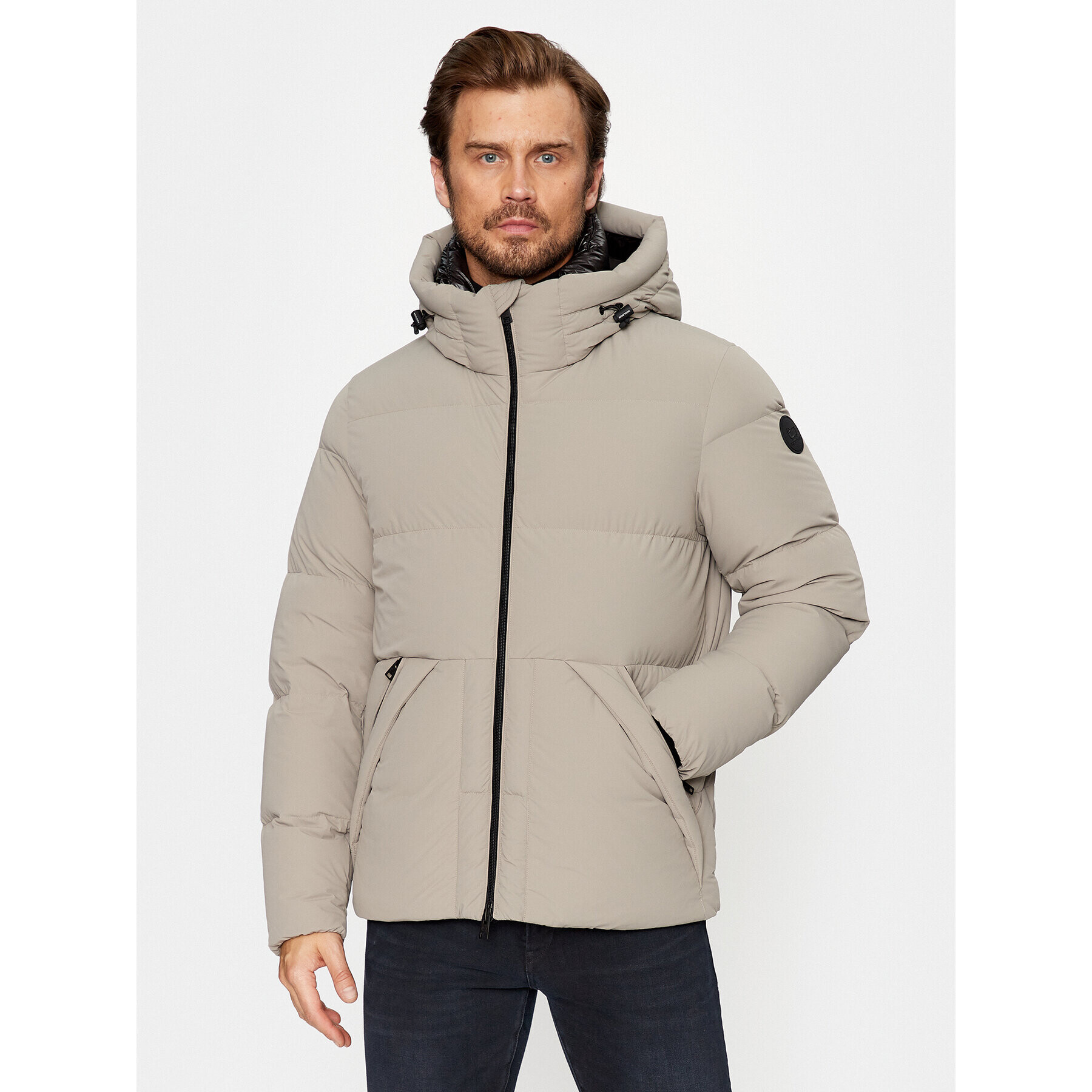 Woolrich Vatovaná bunda Sierra CFWOOU0847MRUT3107 Béžová Regular Fit - Pepit.cz