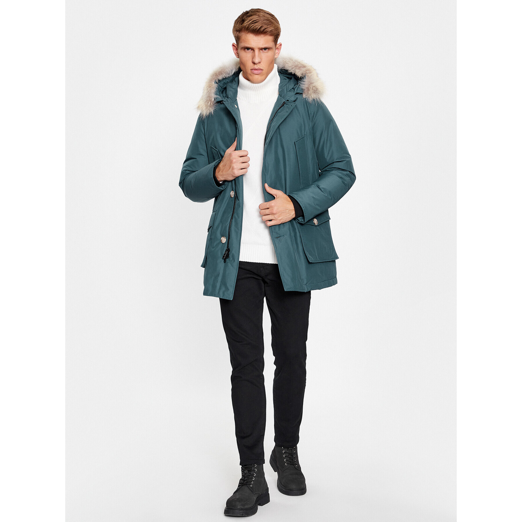 Woolrich Zimní bunda Arctic CFWOOU0482MRUT0001 Modrá Regular Fit - Pepit.cz