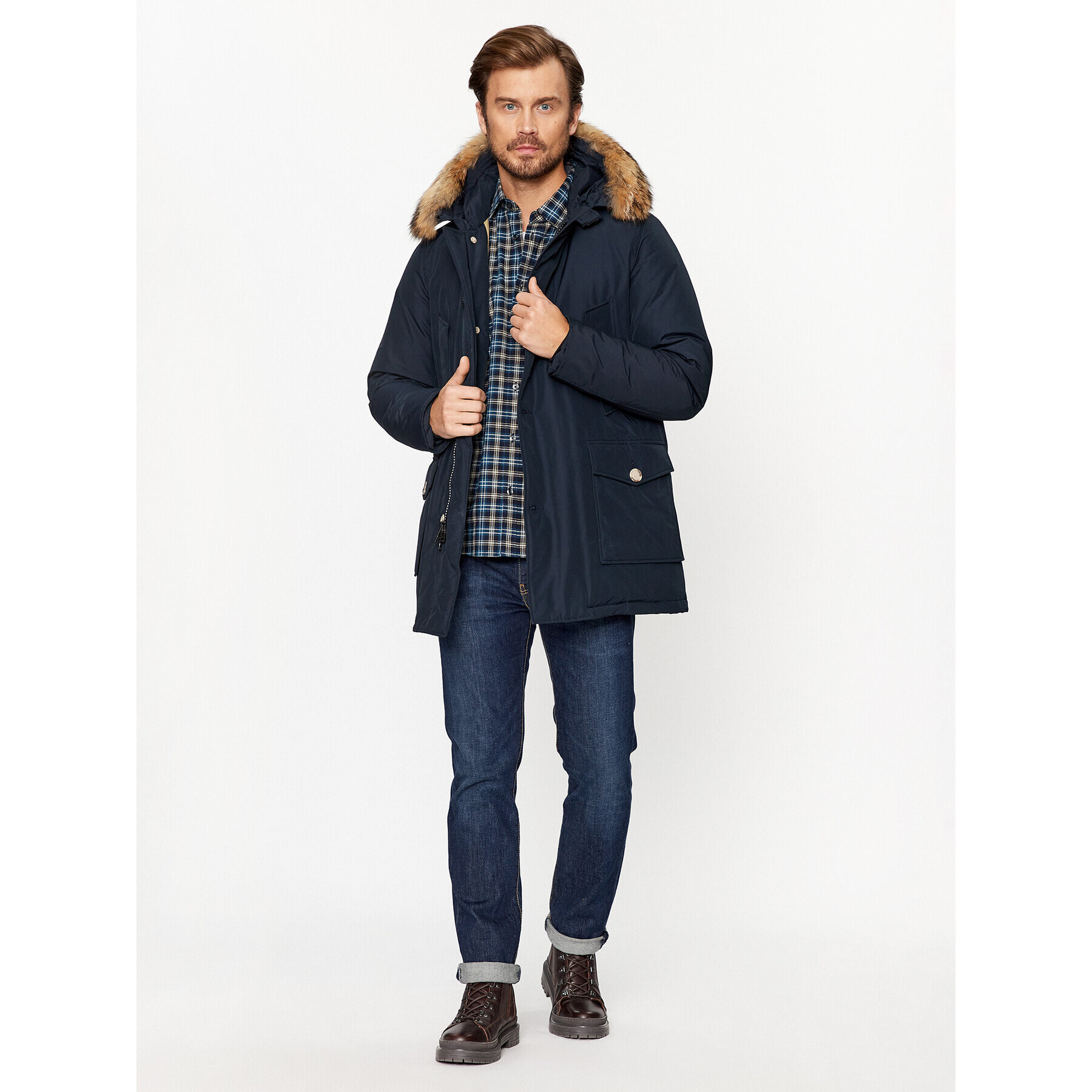 Woolrich Zimní bunda Arctic CFWOOU0482MRUT0001 Tmavomodrá Regular Fit - Pepit.cz