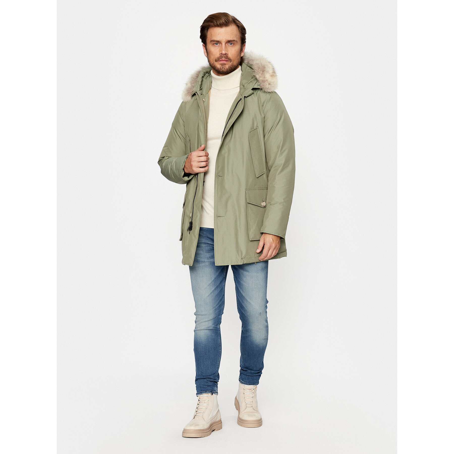 Woolrich Zimní bunda Arctic CFWOOU0482MRUT0001 Zelená Regular Fit - Pepit.cz