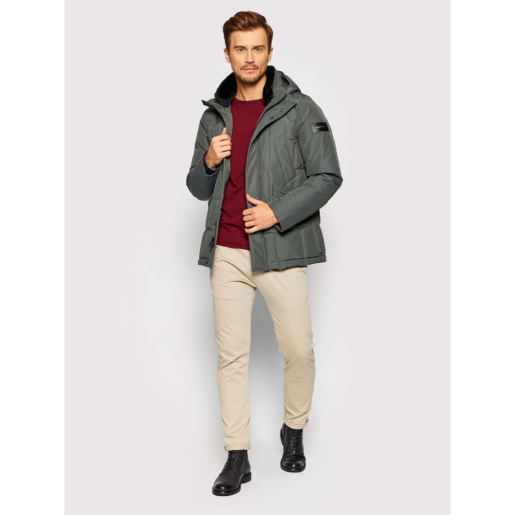 Woolrich Zimní bunda Blizzard CFWOOU0490MRUT0001 Šedá Regular Fit - Pepit.cz