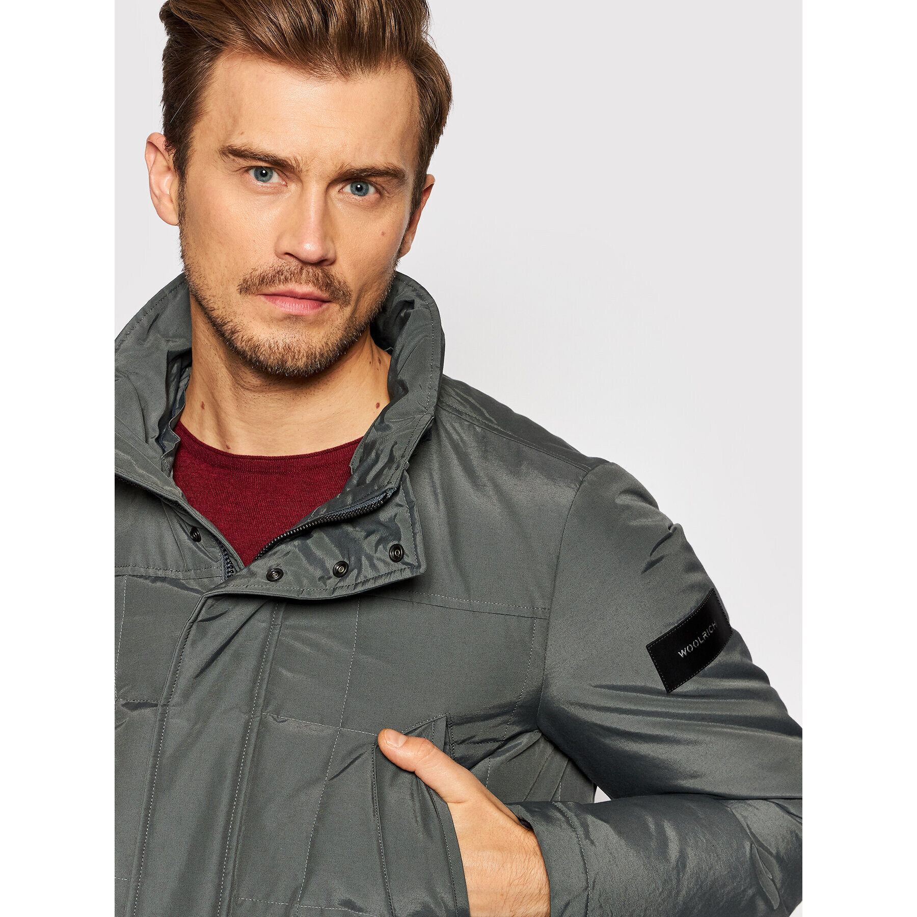 Woolrich Zimní bunda Blizzard CFWOOU0490MRUT0001 Šedá Regular Fit - Pepit.cz