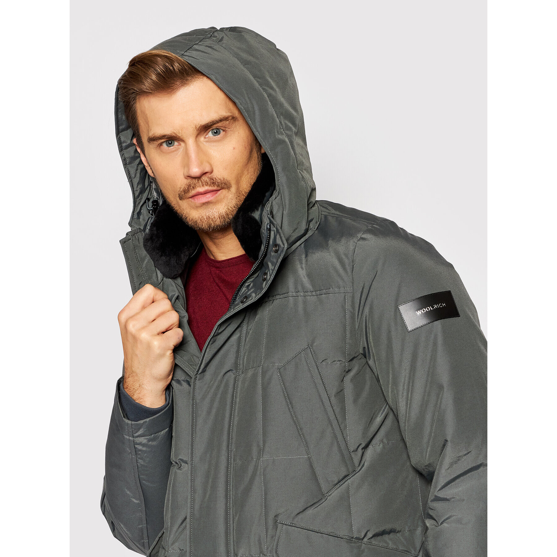 Woolrich Zimní bunda Blizzard CFWOOU0490MRUT0001 Šedá Regular Fit - Pepit.cz