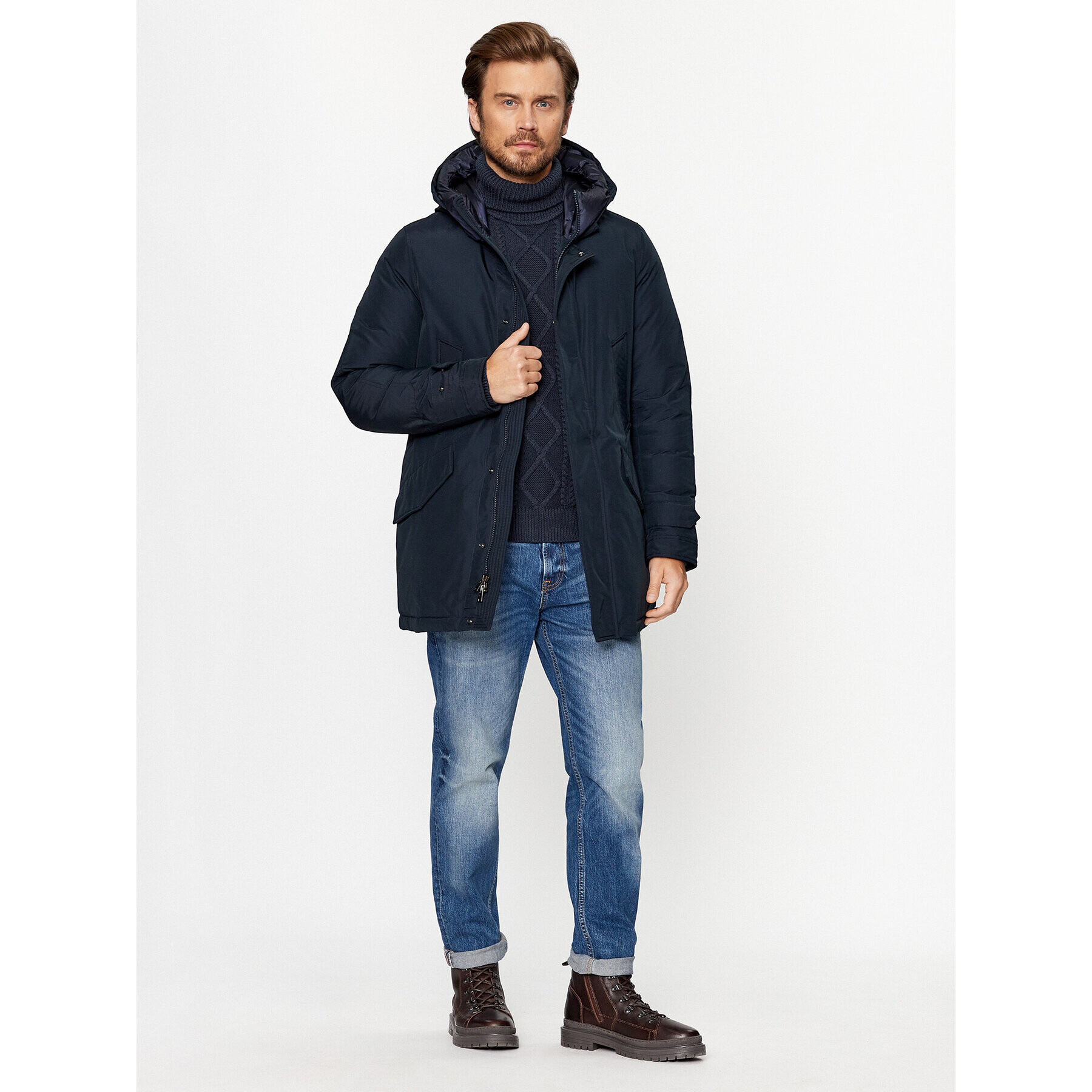 Woolrich Zimní bunda Polar CFWOOU0487MRUT0001 Tmavomodrá Regular Fit - Pepit.cz