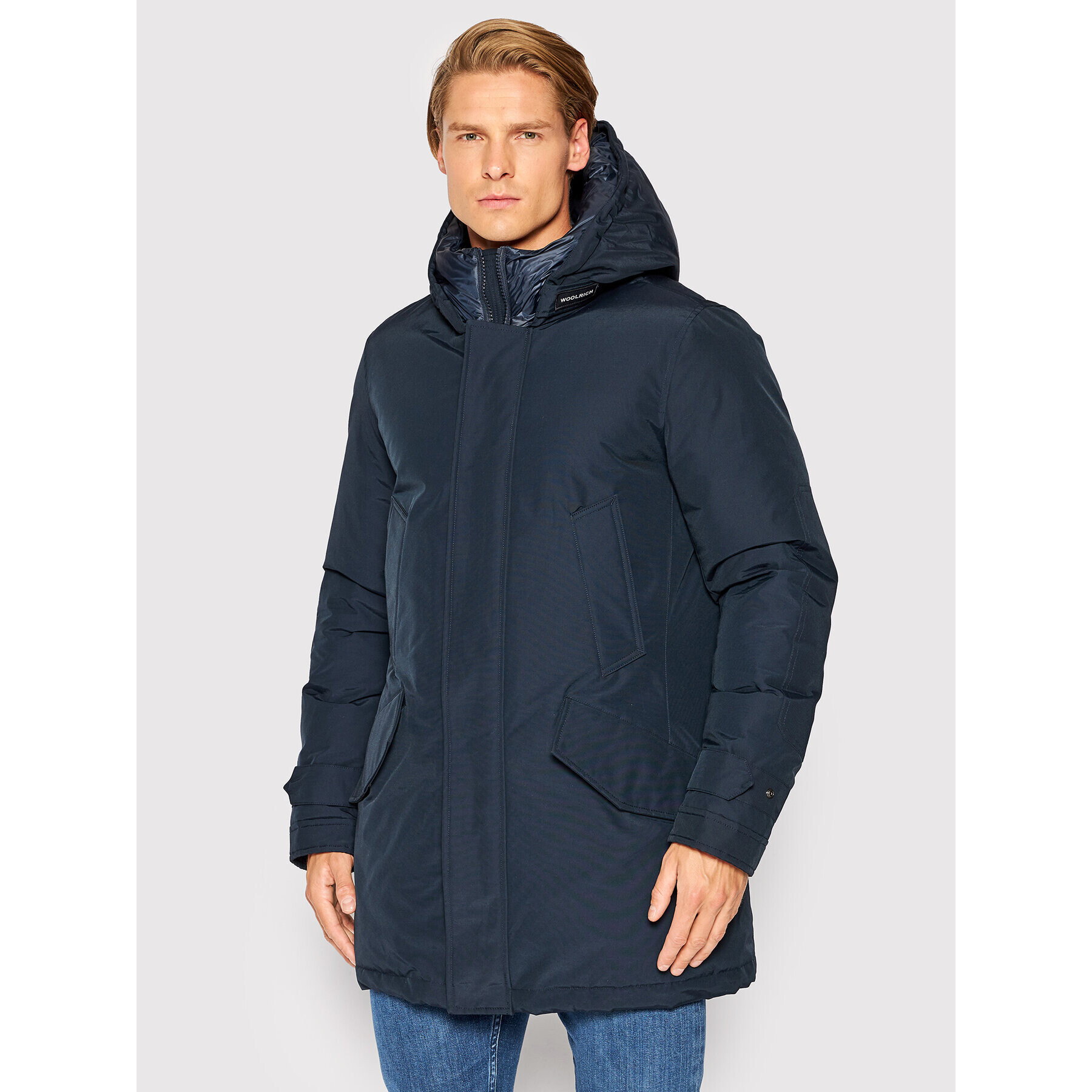 Woolrich Zimní bunda Polar High Collar CFWOOU0487MRUT0001 Tmavomodrá Regular Fit - Pepit.cz