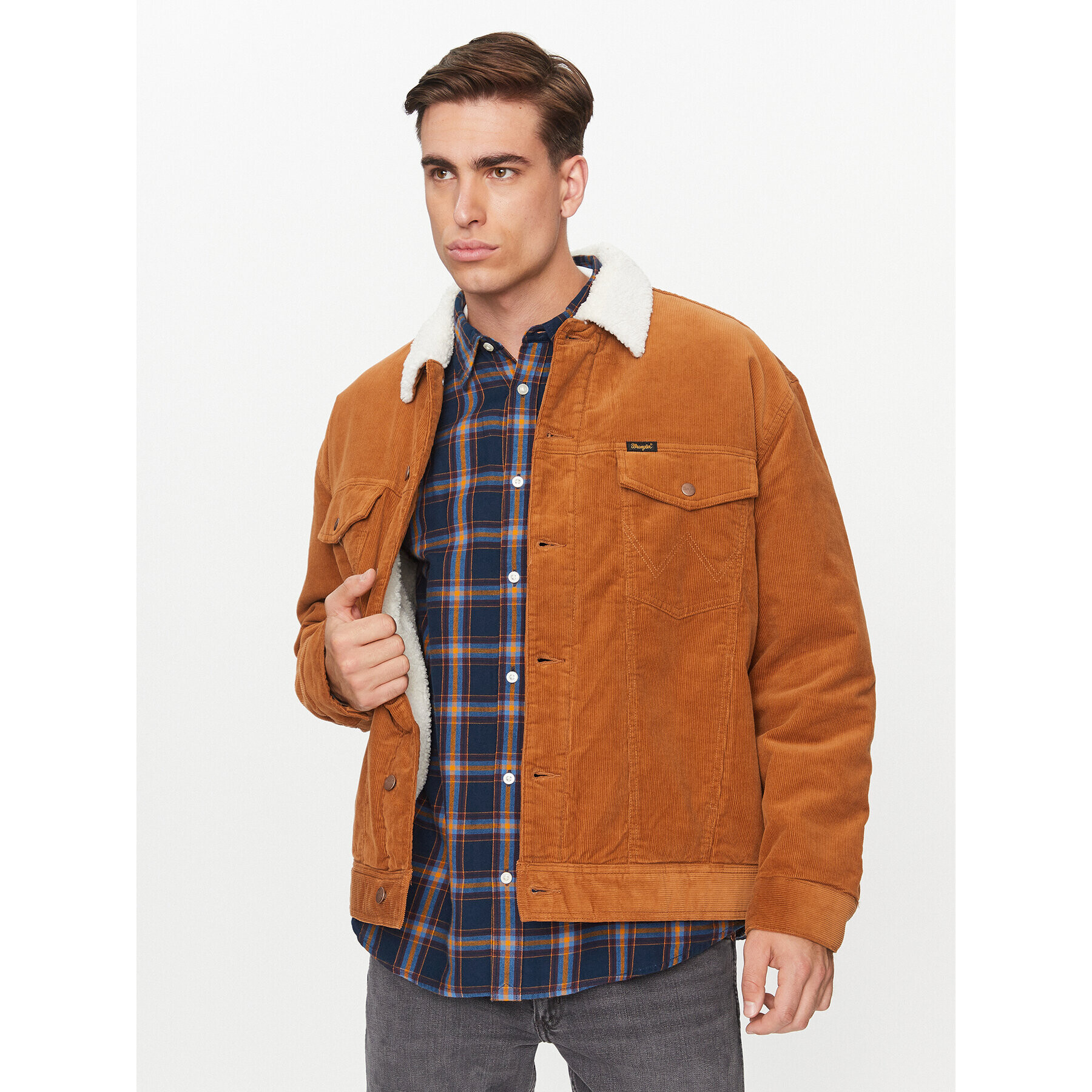 Wrangler Bunda pro přechodné období Anti Fit 112341245 Hnědá Regular Fit - Pepit.cz