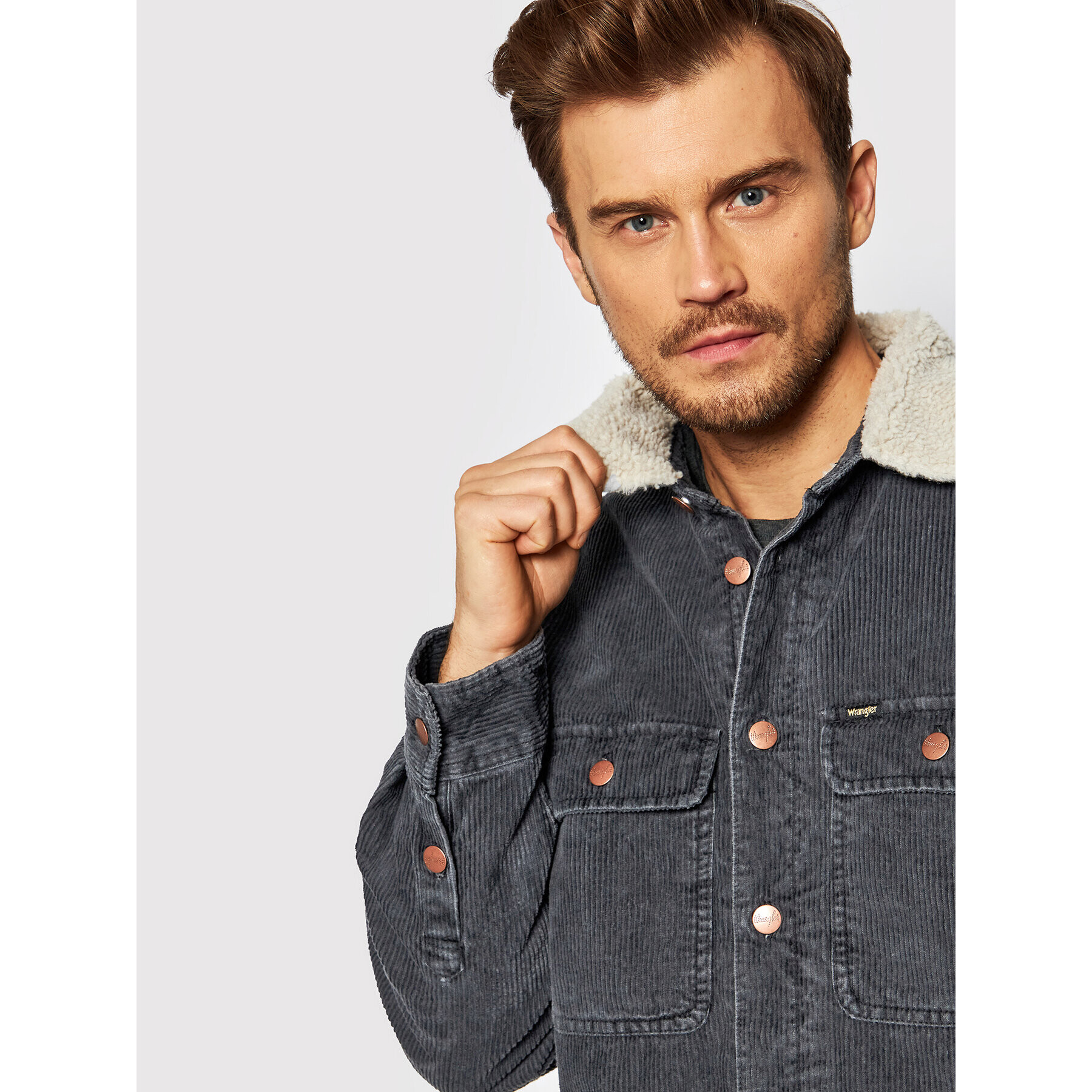 Wrangler Bunda pro přechodné období Shacket W5B3X2378 Šedá Regular Fit - Pepit.cz