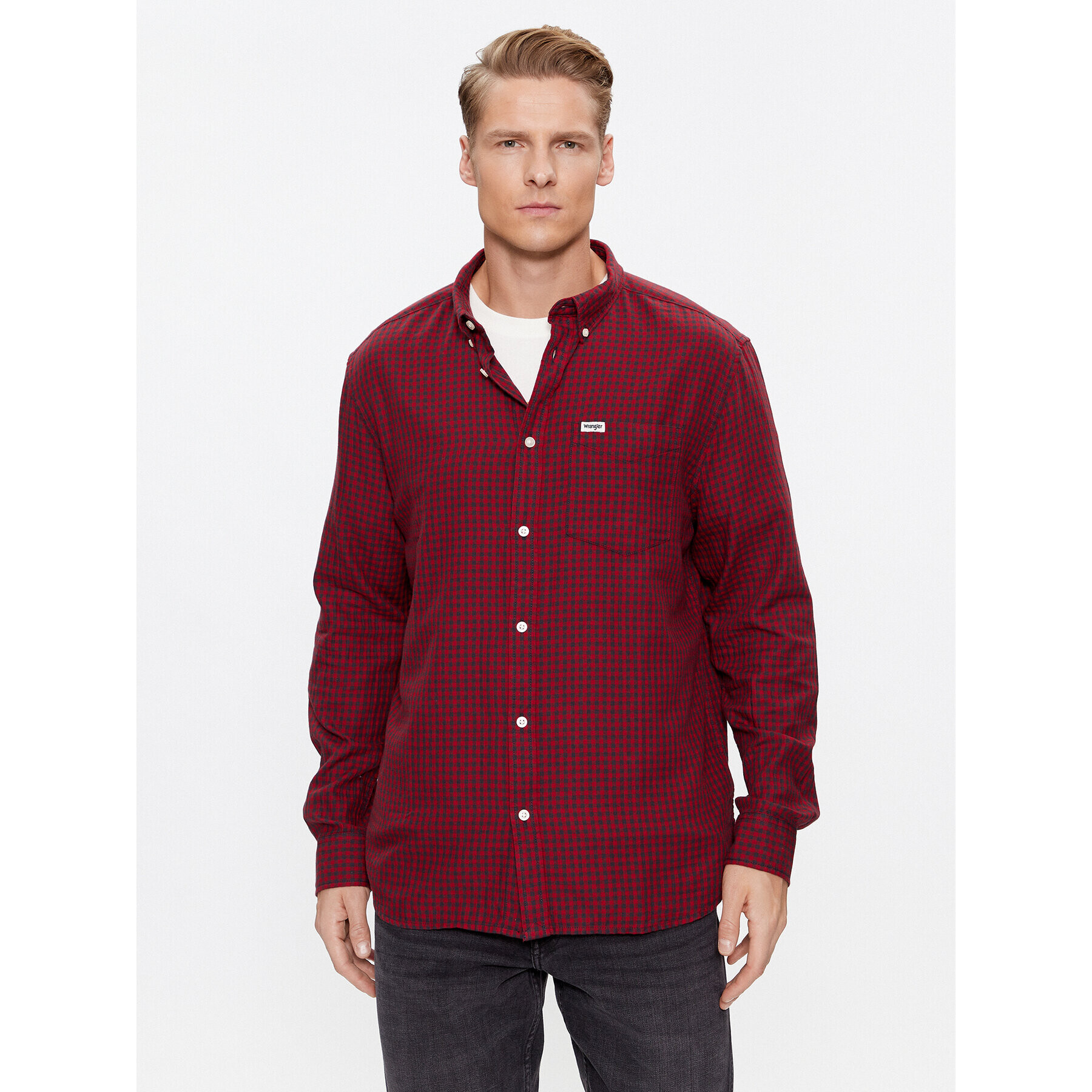 Wrangler džínová košile 112345376 Hnědá Regular Fit - Pepit.cz