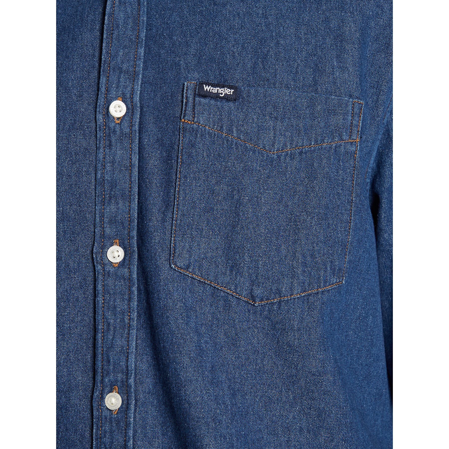 Wrangler džínová košile W5B9LW023 112321159 Modrá Regular Fit - Pepit.cz