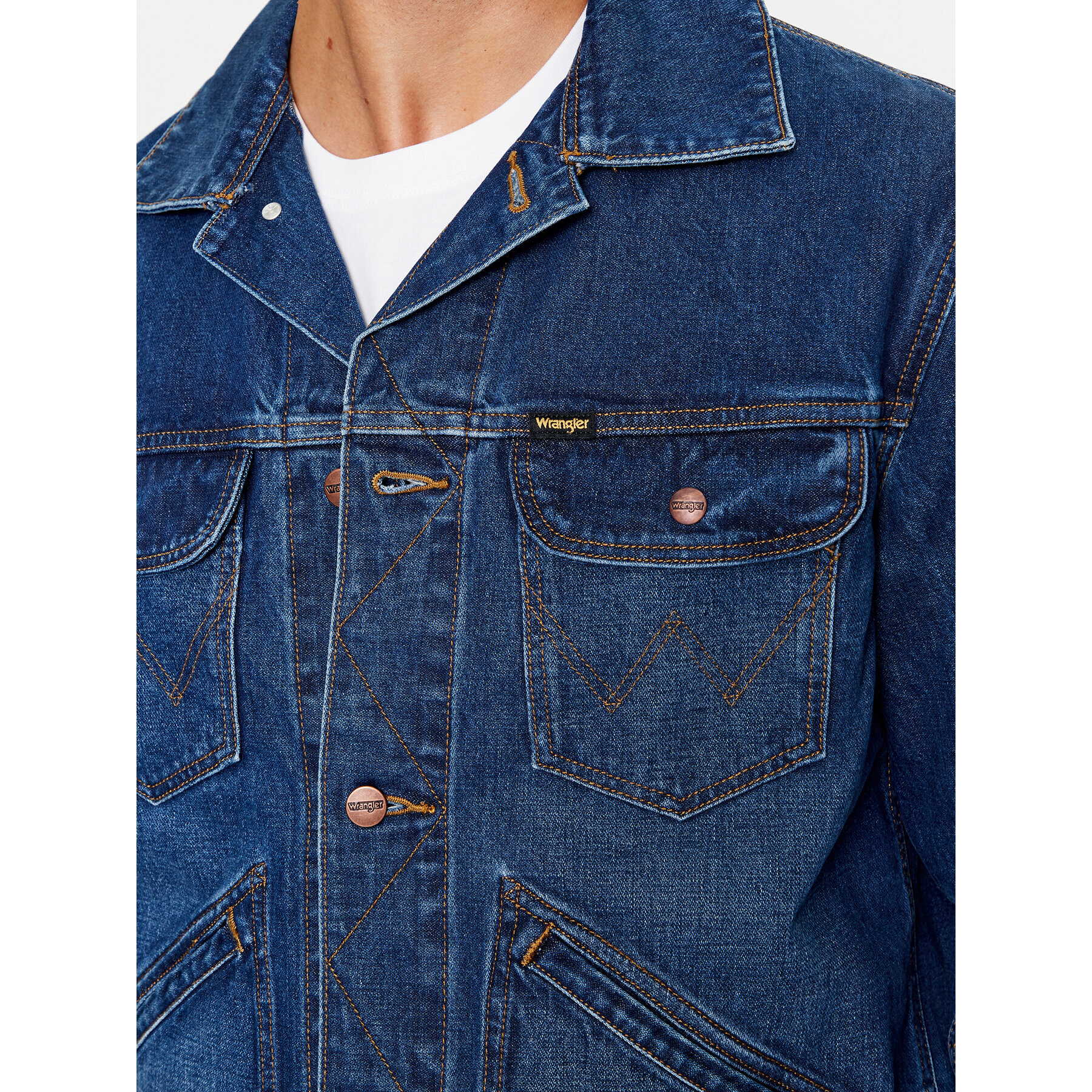 Wrangler Jeansová bunda 124Mj 112341043 Modrá Regular Fit - Pepit.cz