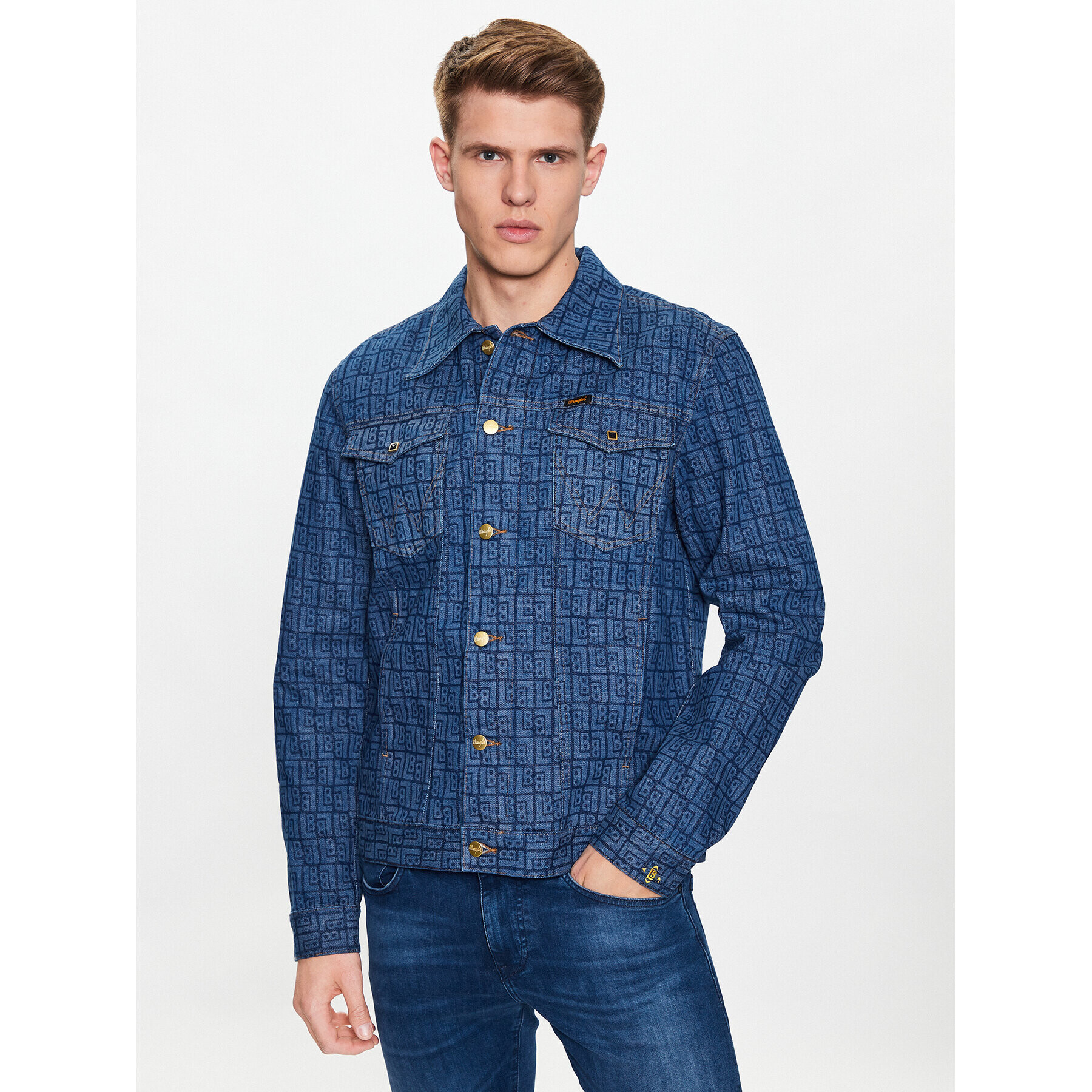 Wrangler Jeansová bunda Cowboy W480CB31Y Modrá Regular Fit - Pepit.cz