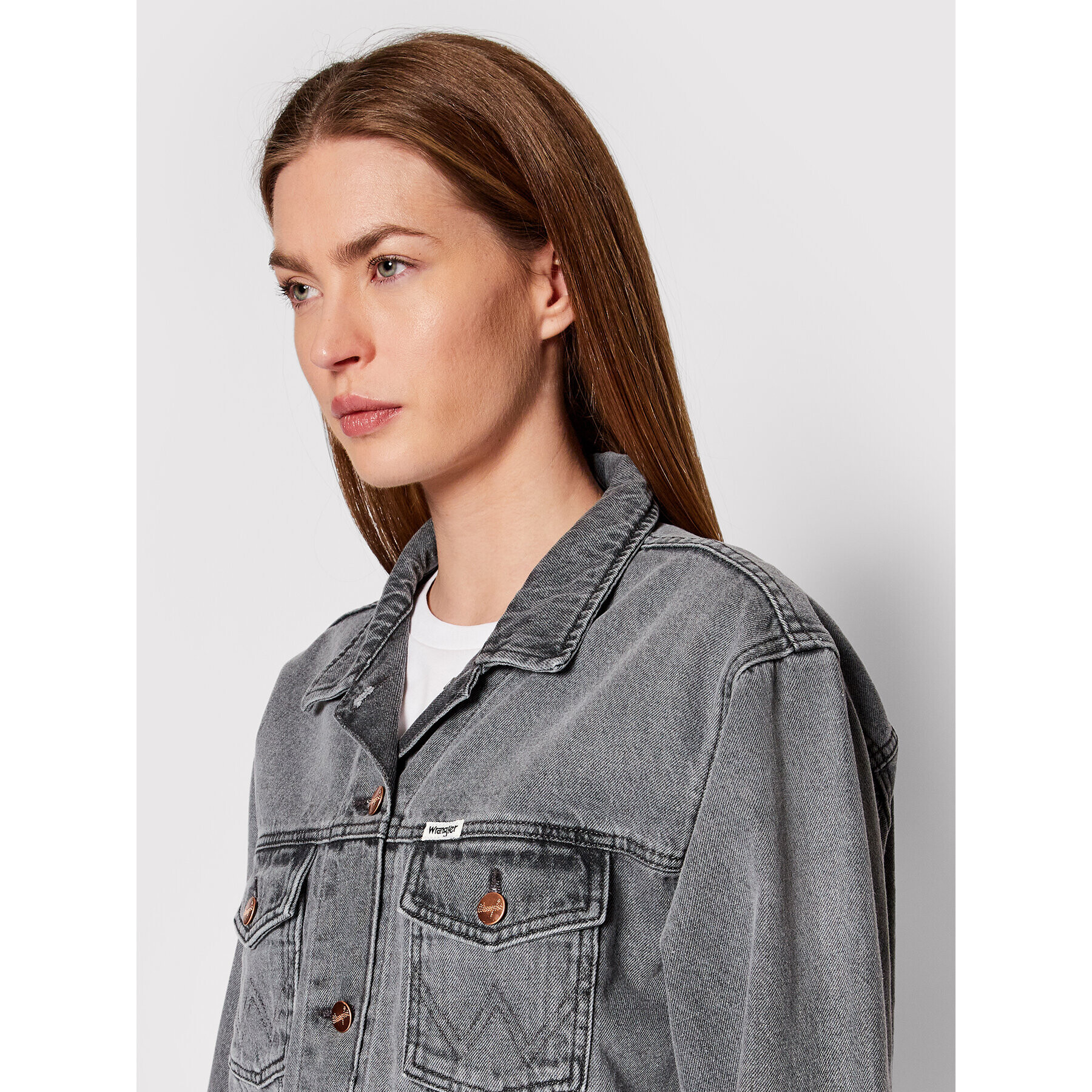 Wrangler Jeansová bunda Heritage W4364442V Šedá Relaxed Fit - Pepit.cz