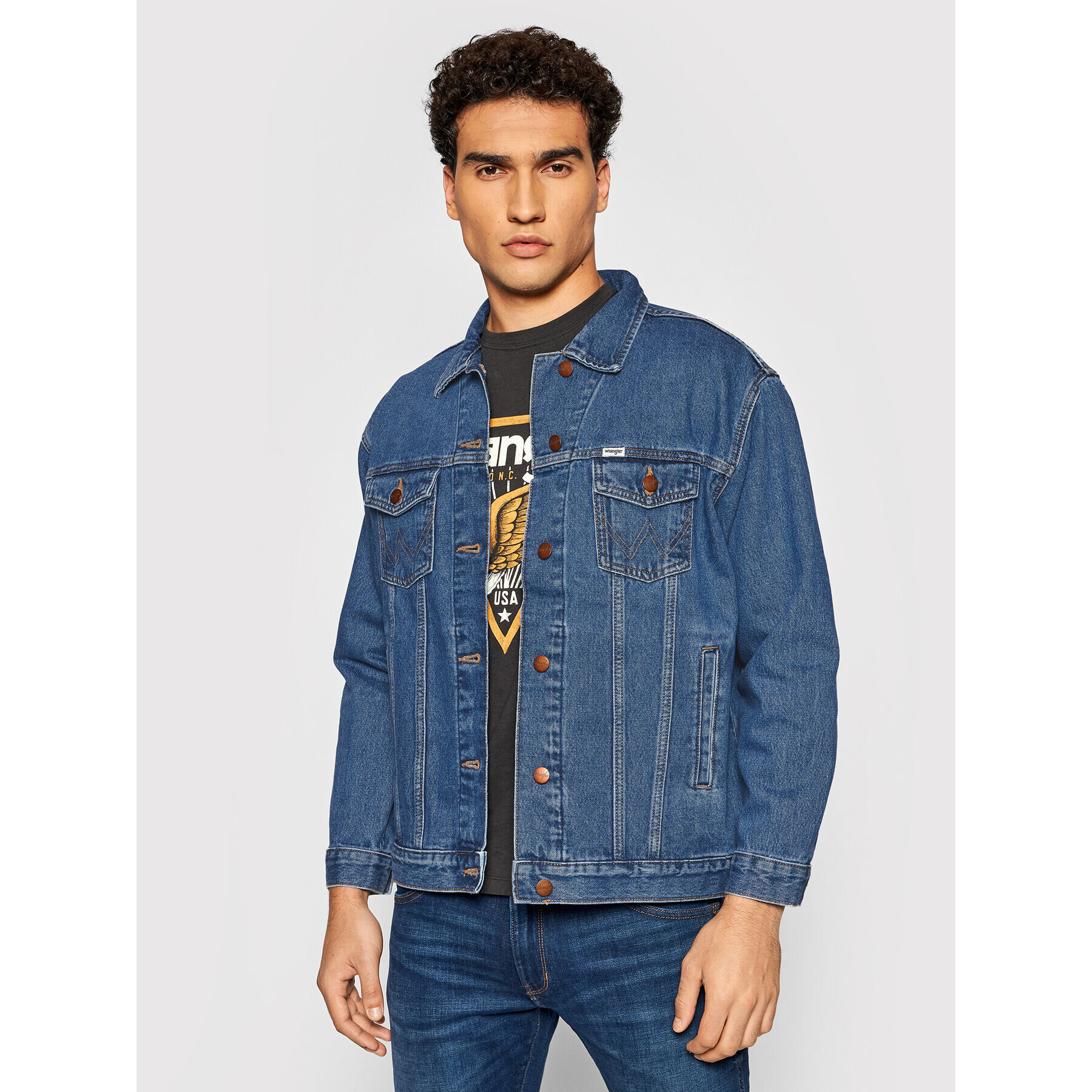 Wrangler Jeansová bunda Heritage W4364933V Tmavomodrá Regular Fit - Pepit.cz