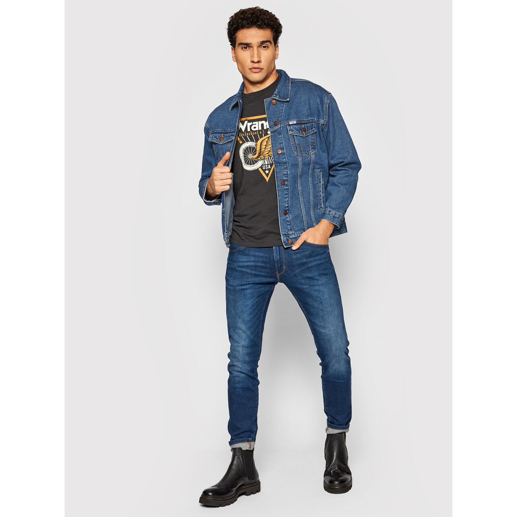 Wrangler Jeansová bunda Heritage W4364933V Tmavomodrá Regular Fit - Pepit.cz