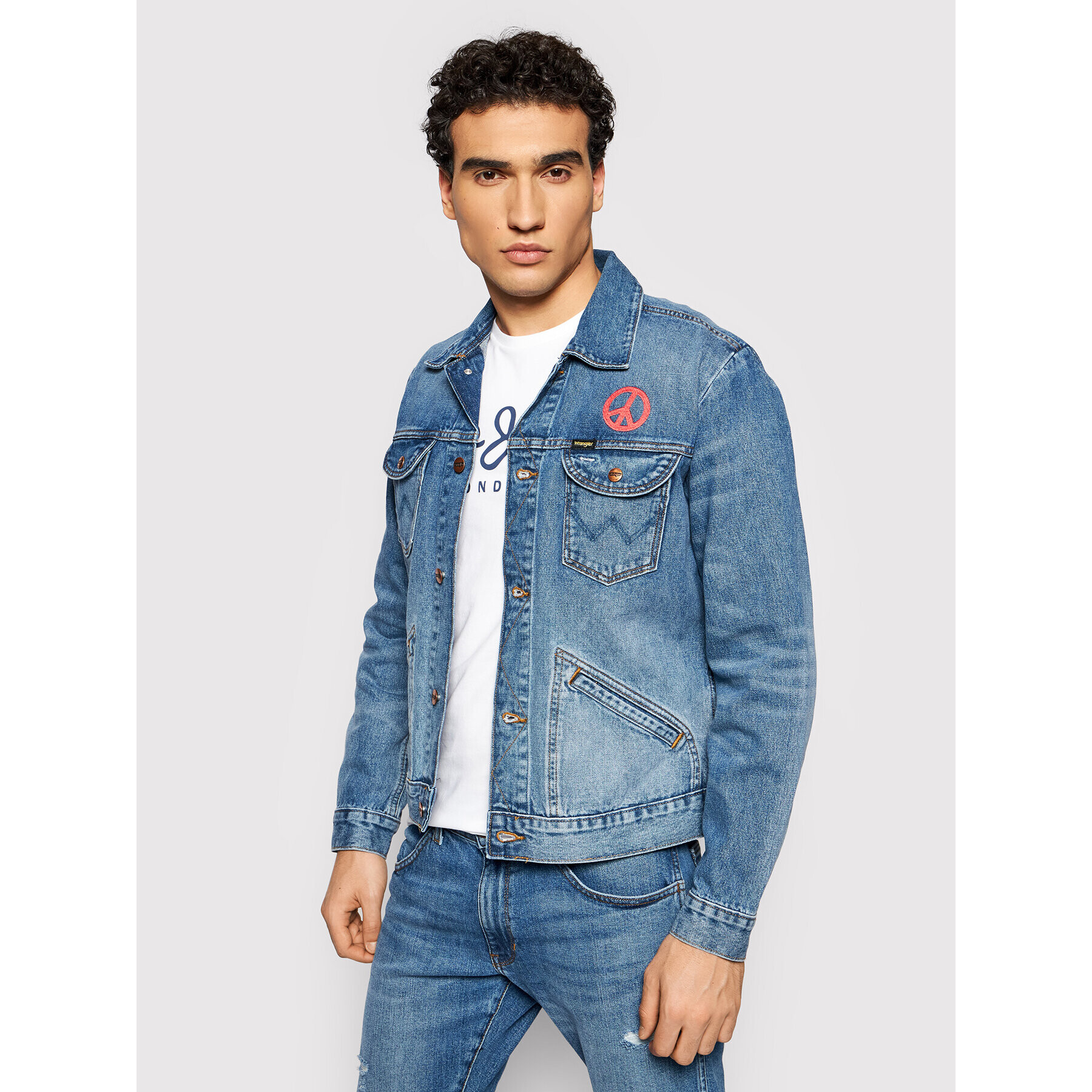 Wrangler Jeansová bunda Icons W4MJUG12K Tmavomodrá Regular Fit - Pepit.cz