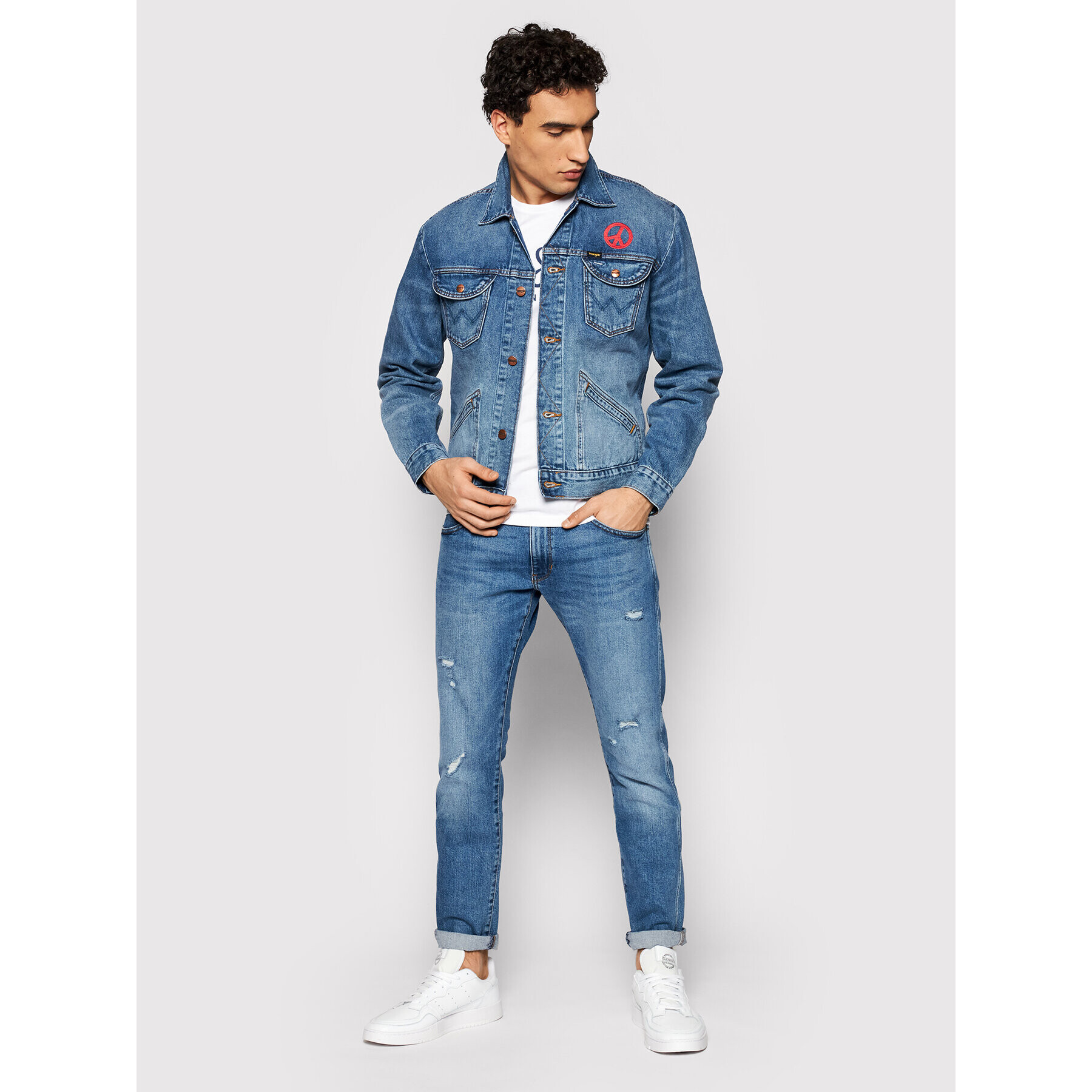 Wrangler Jeansová bunda Icons W4MJUG12K Tmavomodrá Regular Fit - Pepit.cz