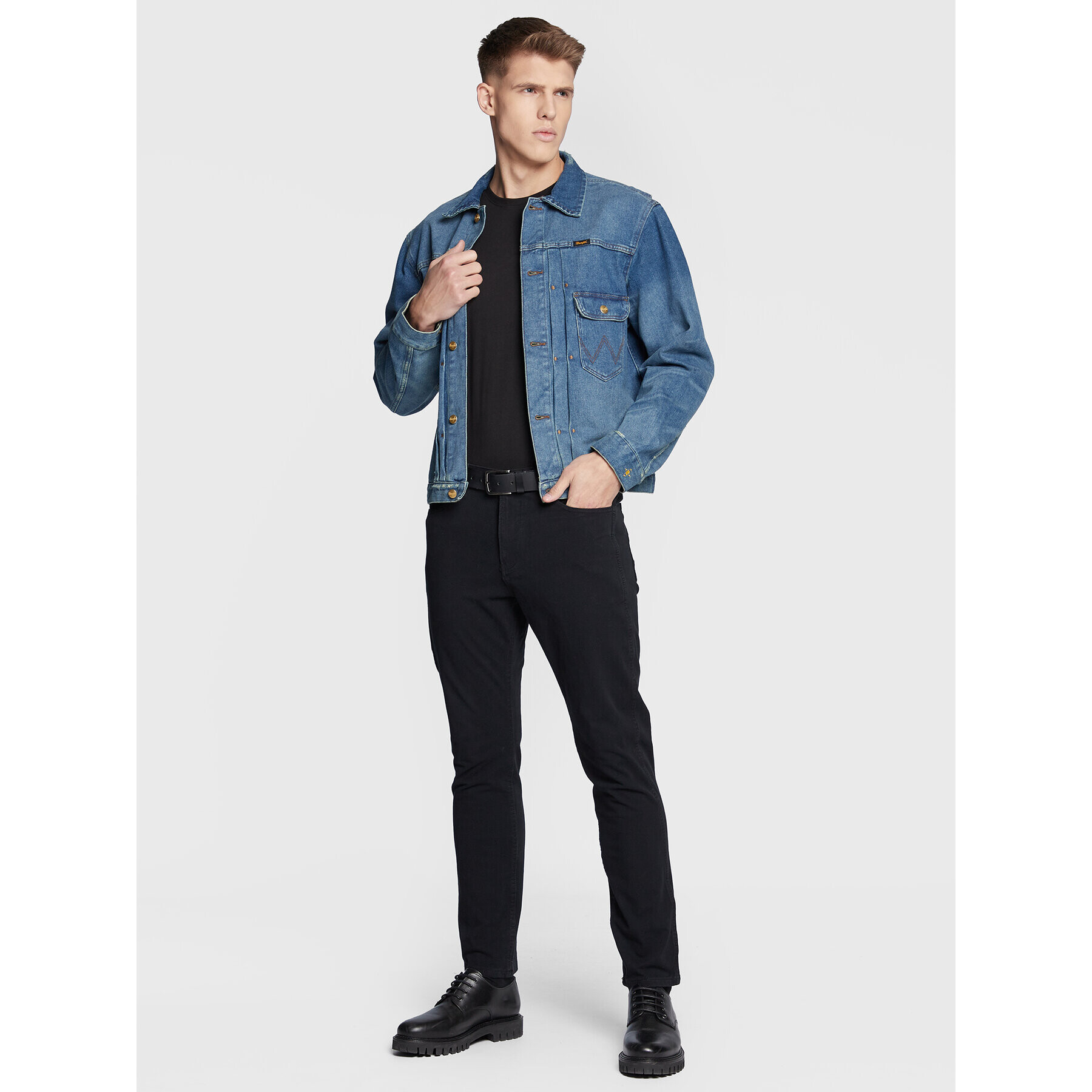 Wrangler Jeansová bunda LEON BRIDGES W4J9CI424 112328261 Modrá Regular Fit - Pepit.cz