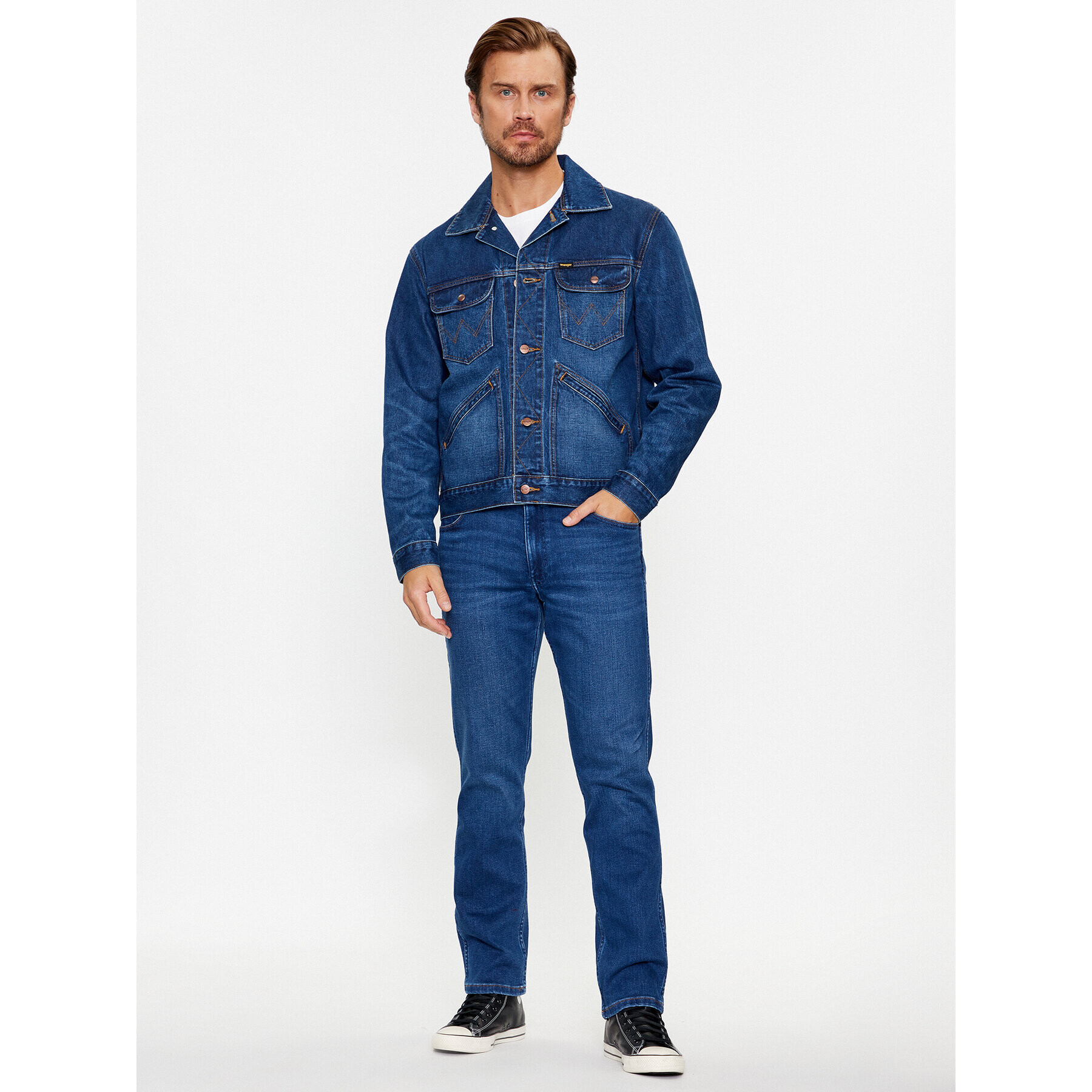 Wrangler Jeansy Greensboro 112341419 Modrá Regular Fit - Pepit.cz