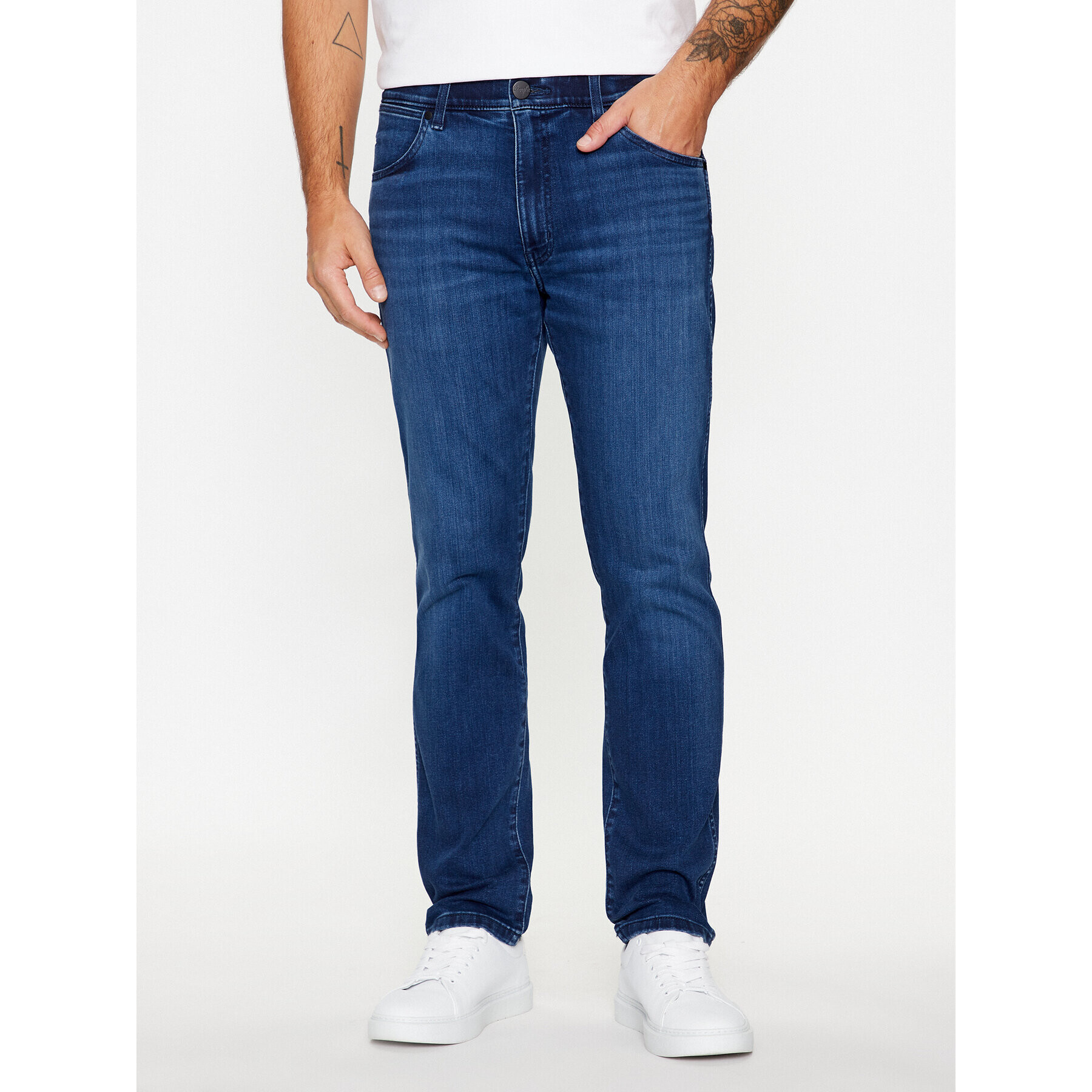 Wrangler Jeansy Larston 112341425 Modrá Slim Fit - Pepit.cz