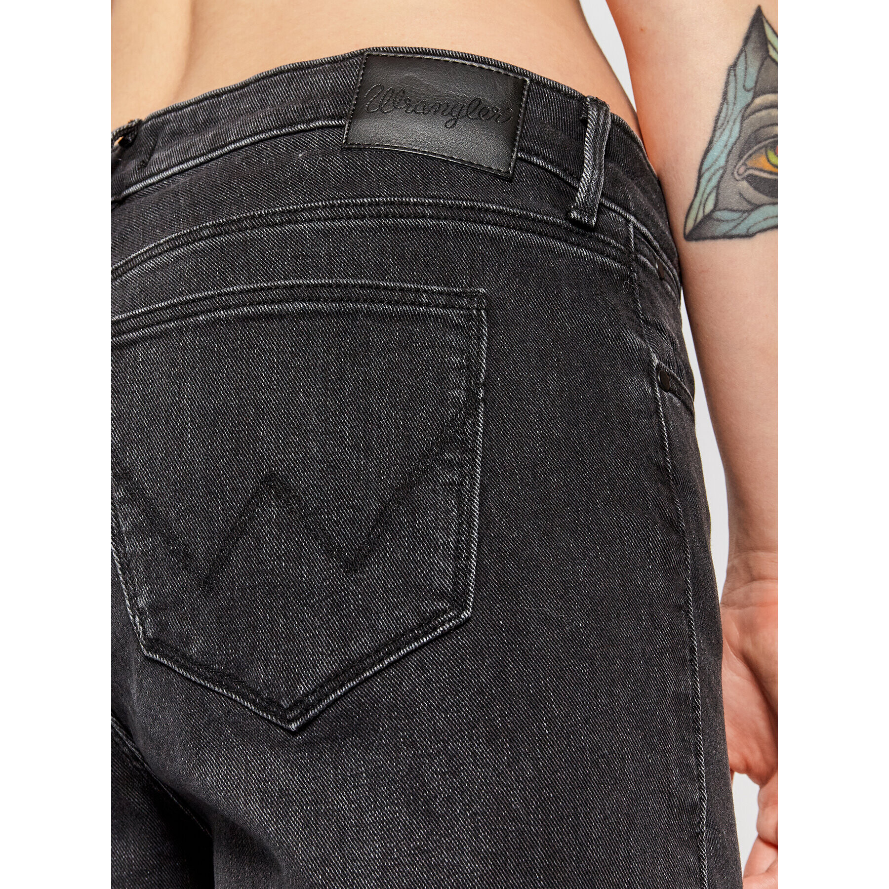 Wrangler Jeansy Body Bespoke W28KZJ387 Černá Skinny Fit - Pepit.cz