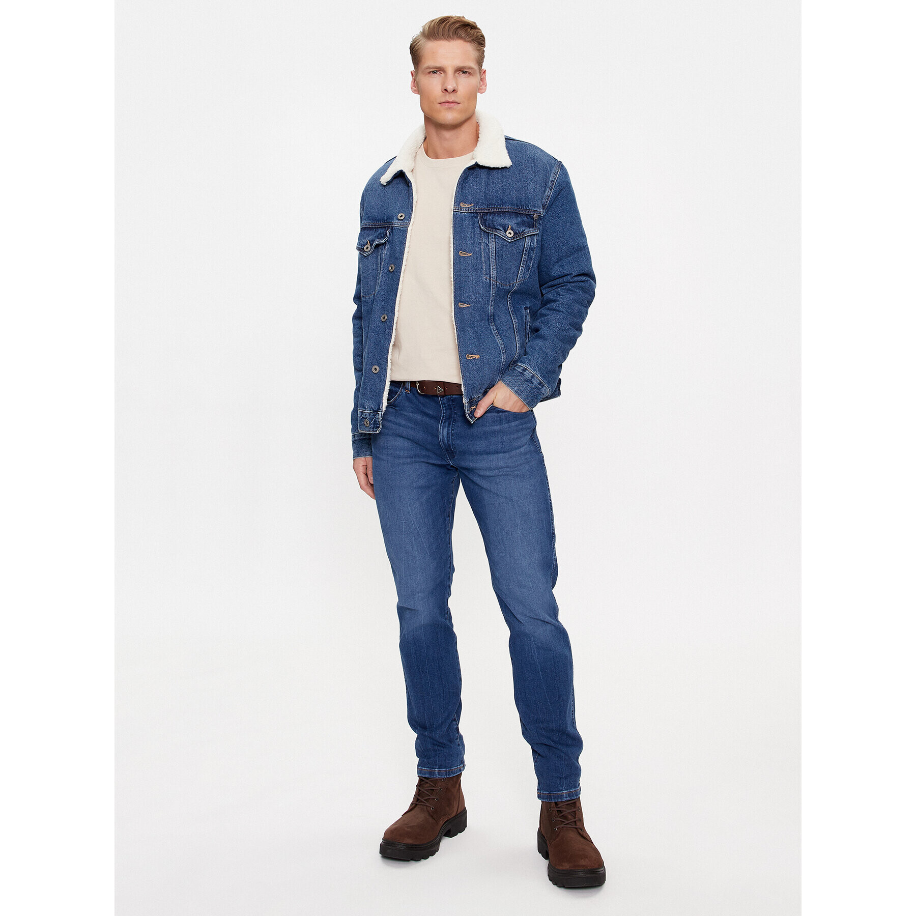 Wrangler Jeansy Larston 112341422 Modrá Slim Fit - Pepit.cz