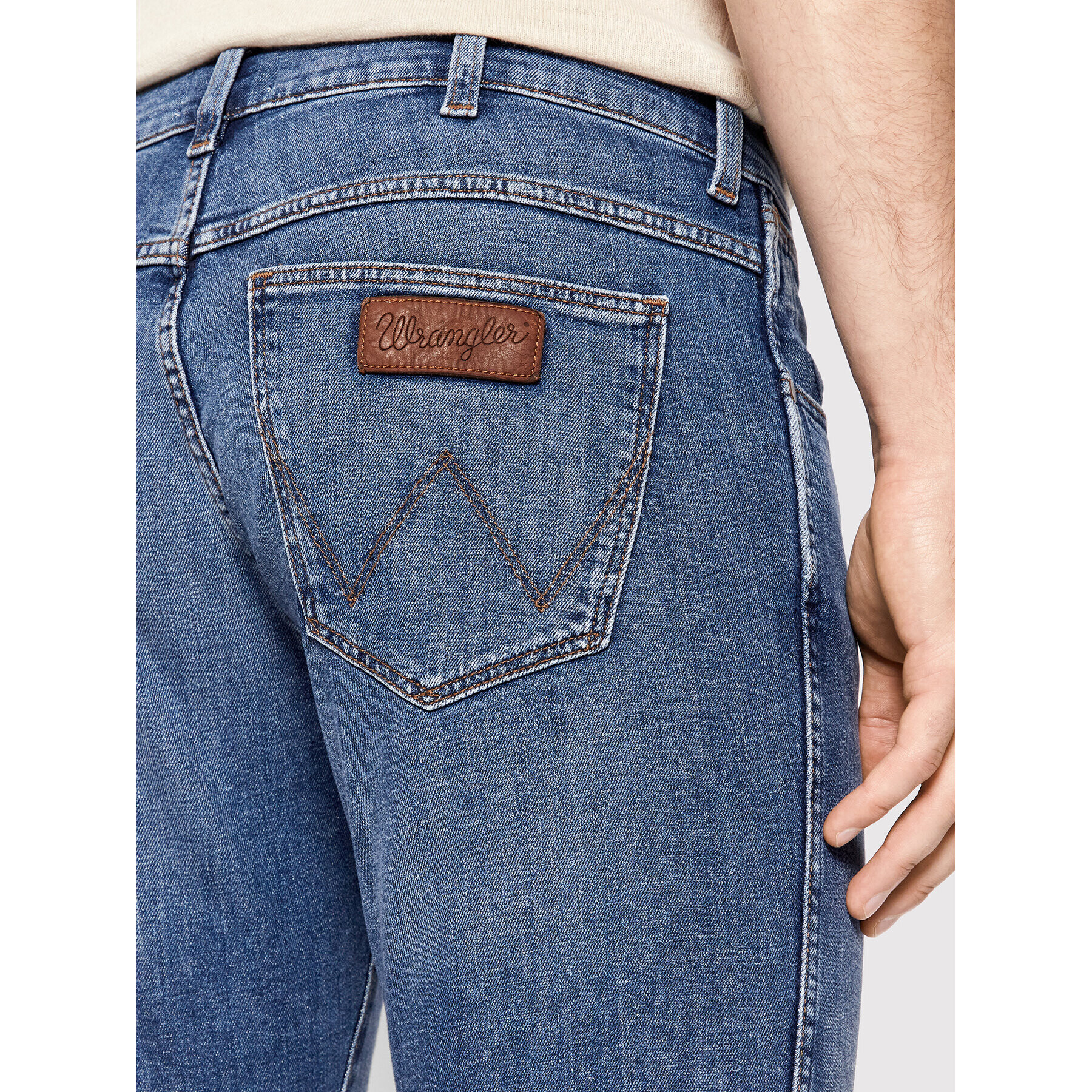 Wrangler Jeansy Larston W18SYJ38N Modrá Slim Tapered Fit - Pepit.cz