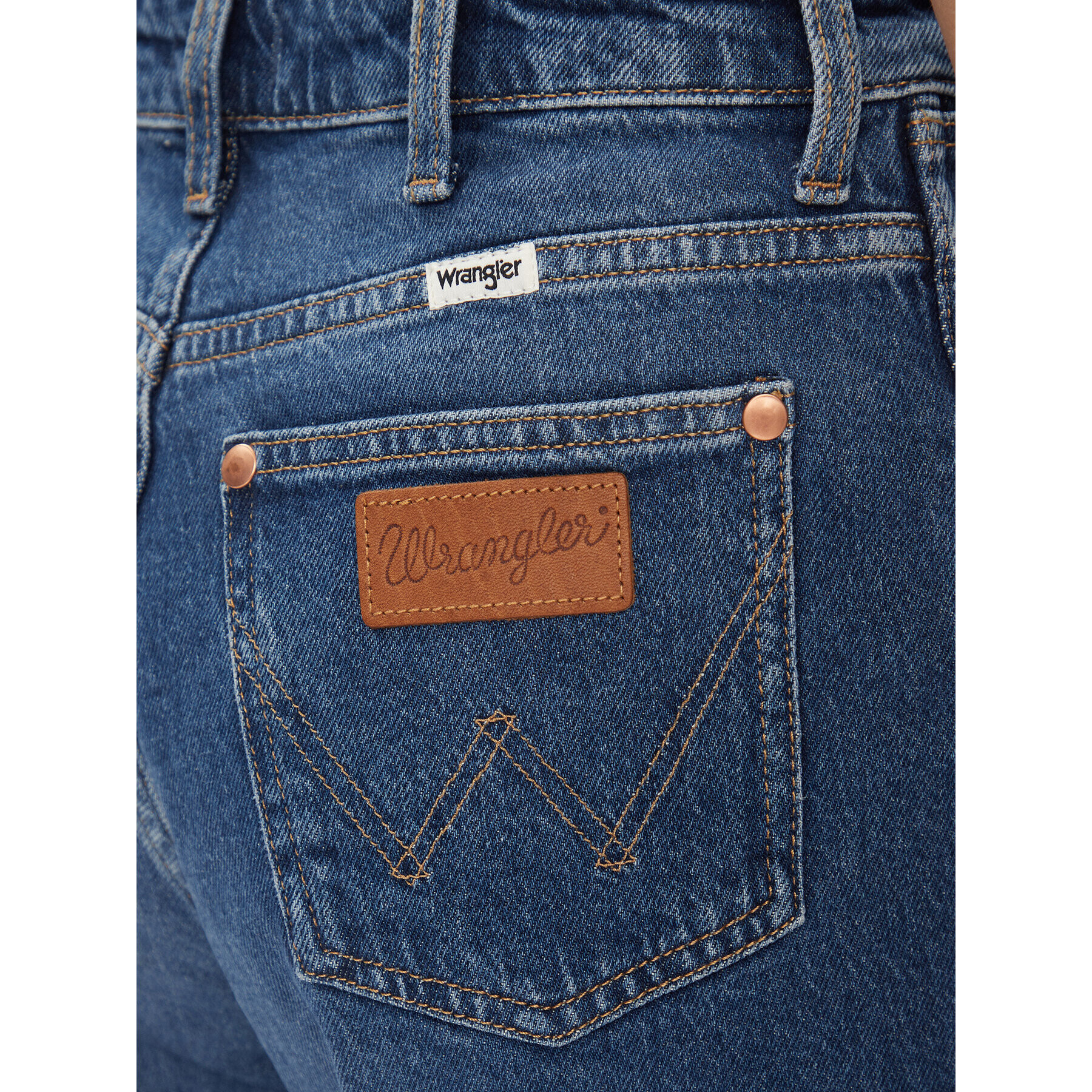 Wrangler Jeansy Mom Stright 112342835 Modrá Regular Fit - Pepit.cz