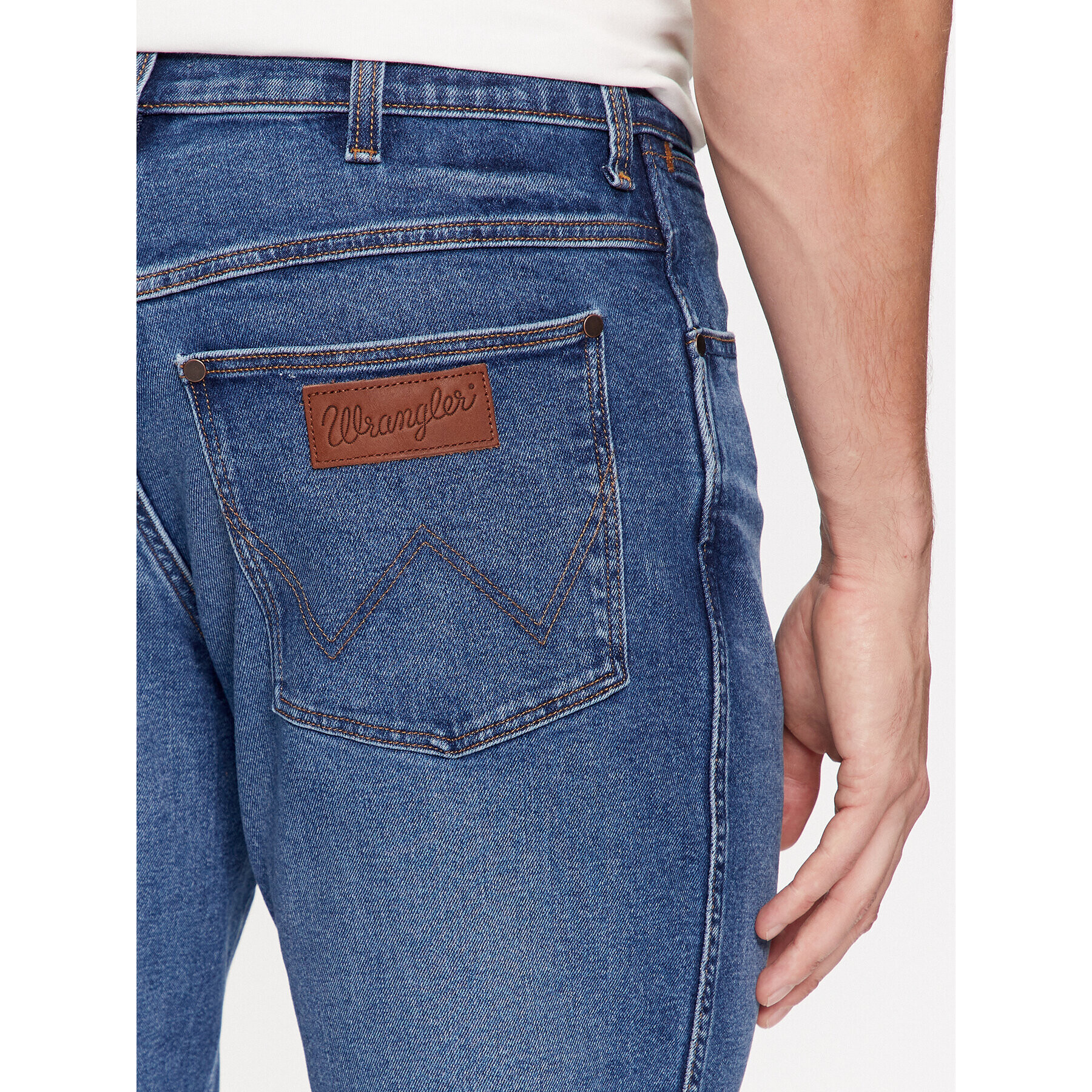 Wrangler Jeansy River 112341401 Modrá Tapered Leg - Pepit.cz