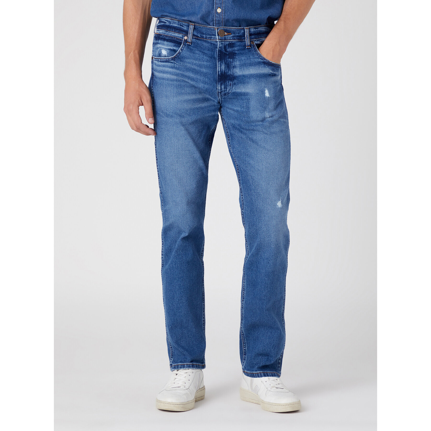 Wrangler Jeansy Greensboro W15QYLZ91 112330708 Modrá Straight Leg - Pepit.cz