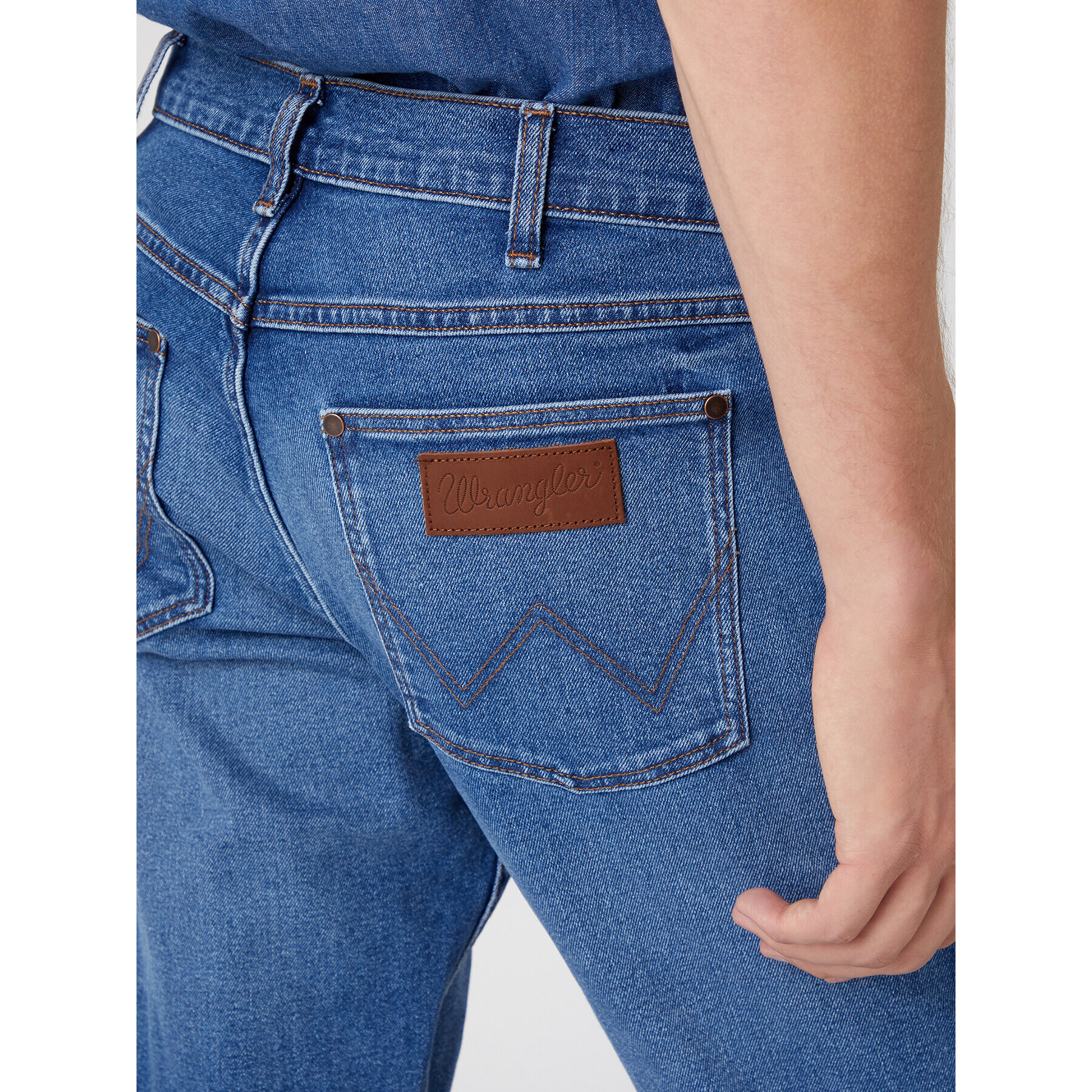 Wrangler Jeansy Greensboro W15QYLZ91 112330708 Modrá Straight Leg - Pepit.cz