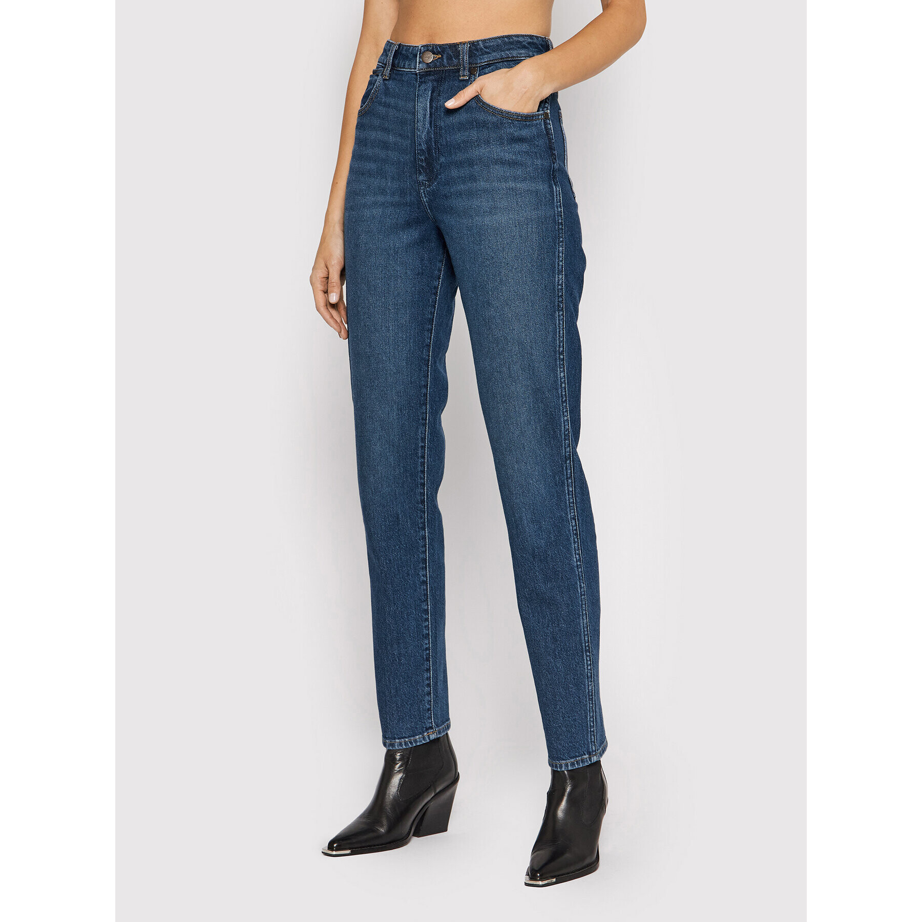 Wrangler Jeansy W2463841E Tmavomodrá Mom Fit - Pepit.cz