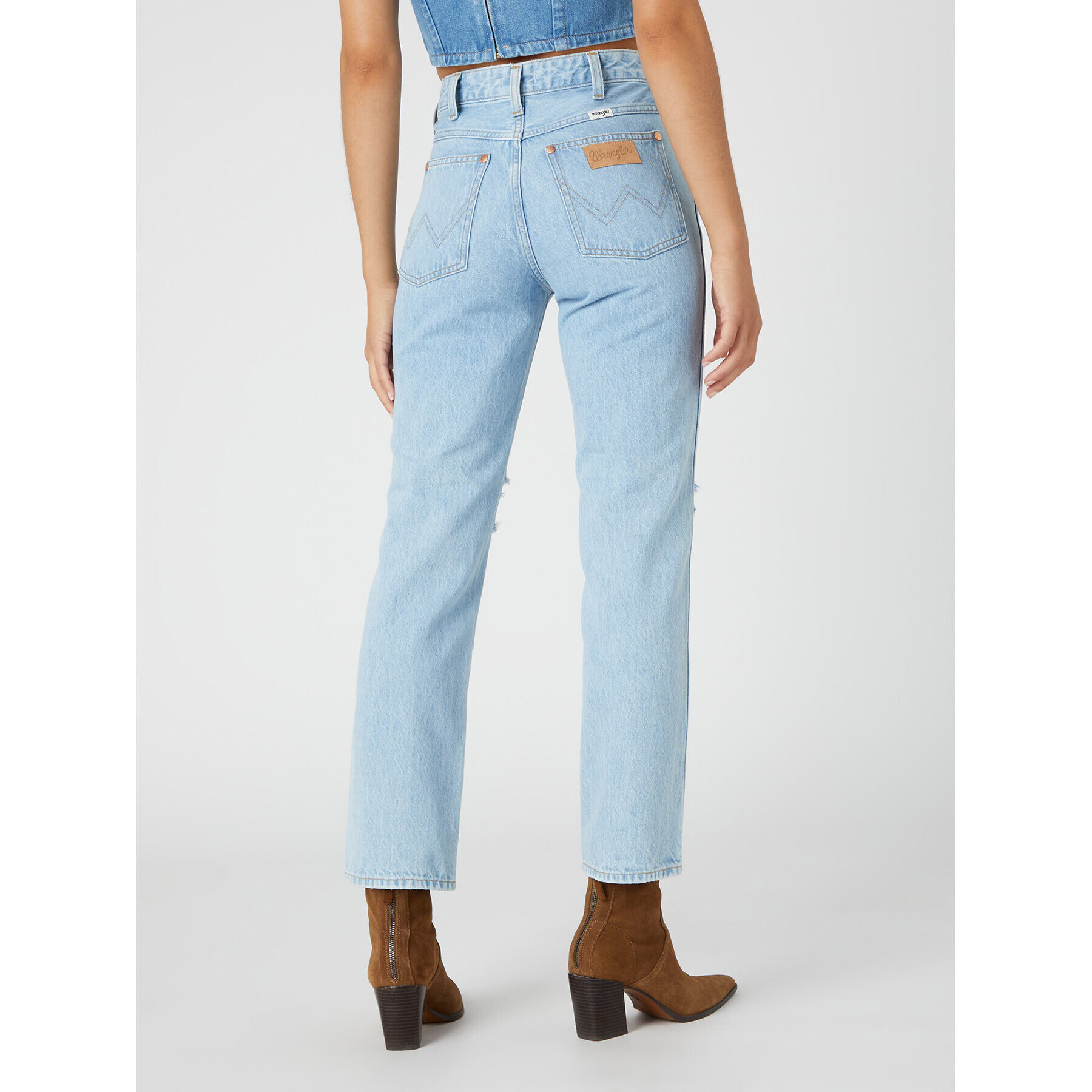 Wrangler Jeansy Wild West W2H2DE32Y 112332388 Modrá Straight Leg - Pepit.cz