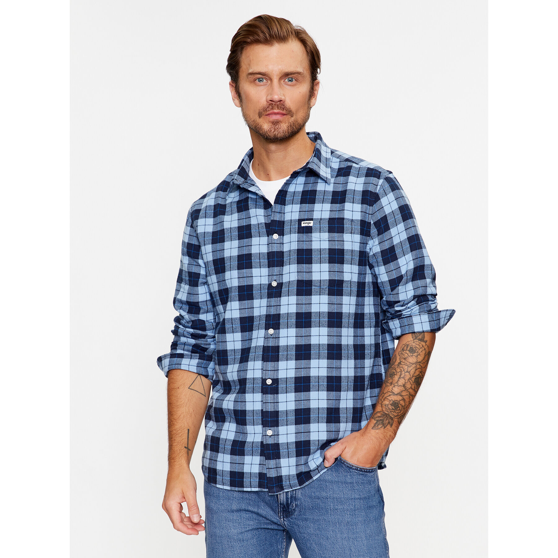 Wrangler Košile 112341055 Modrá Regular Fit - Pepit.cz