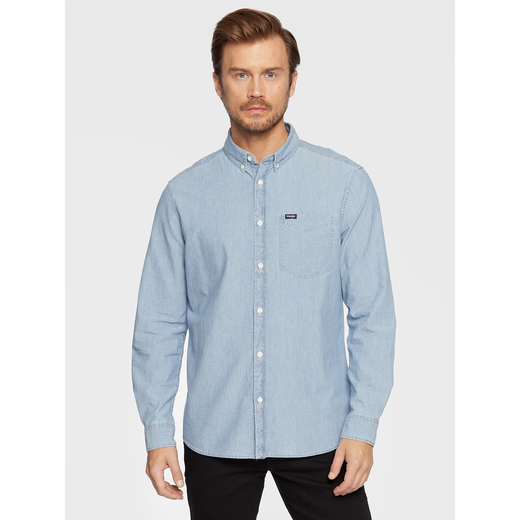 Wrangler Košile Button Down W5B11GX4E Modrá Regular Fit - Pepit.cz